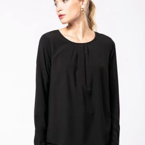 Visuel Blouse crêpe manches longues femme