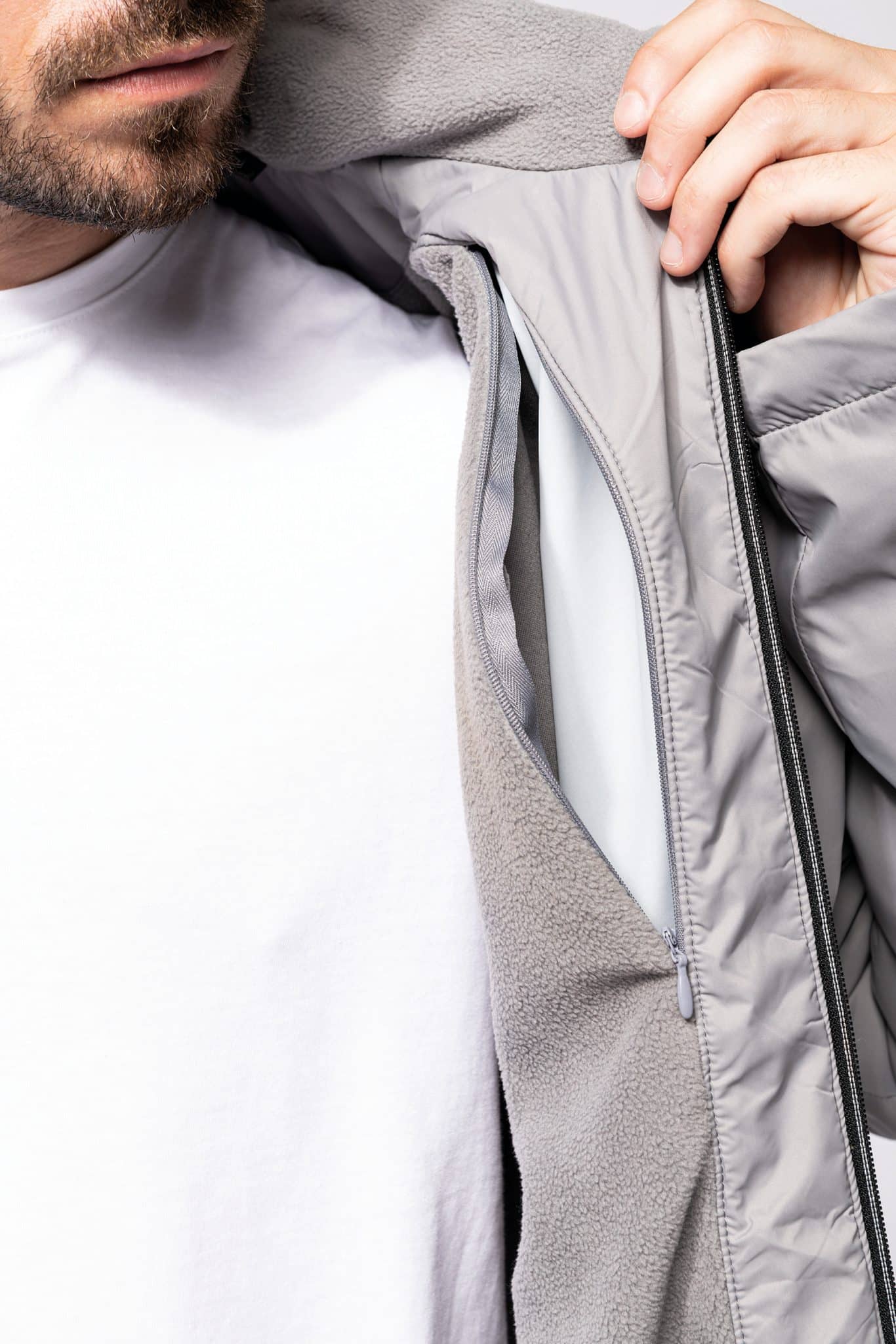 Miniature 14 pour Veste à capuche avec doublure en micropolaire unisexe