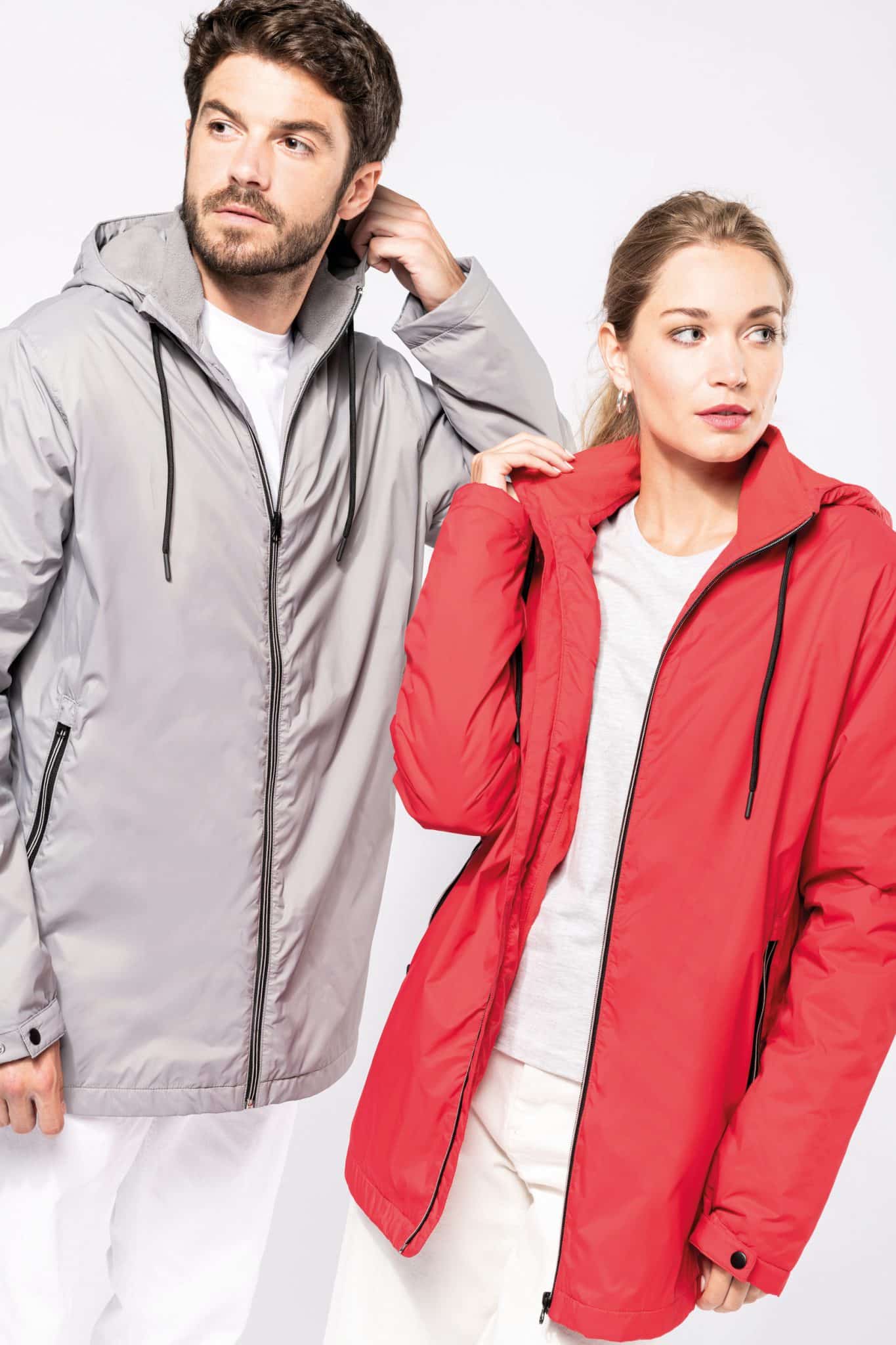 Miniature 1 pour Veste à capuche avec doublure en micropolaire unisexe