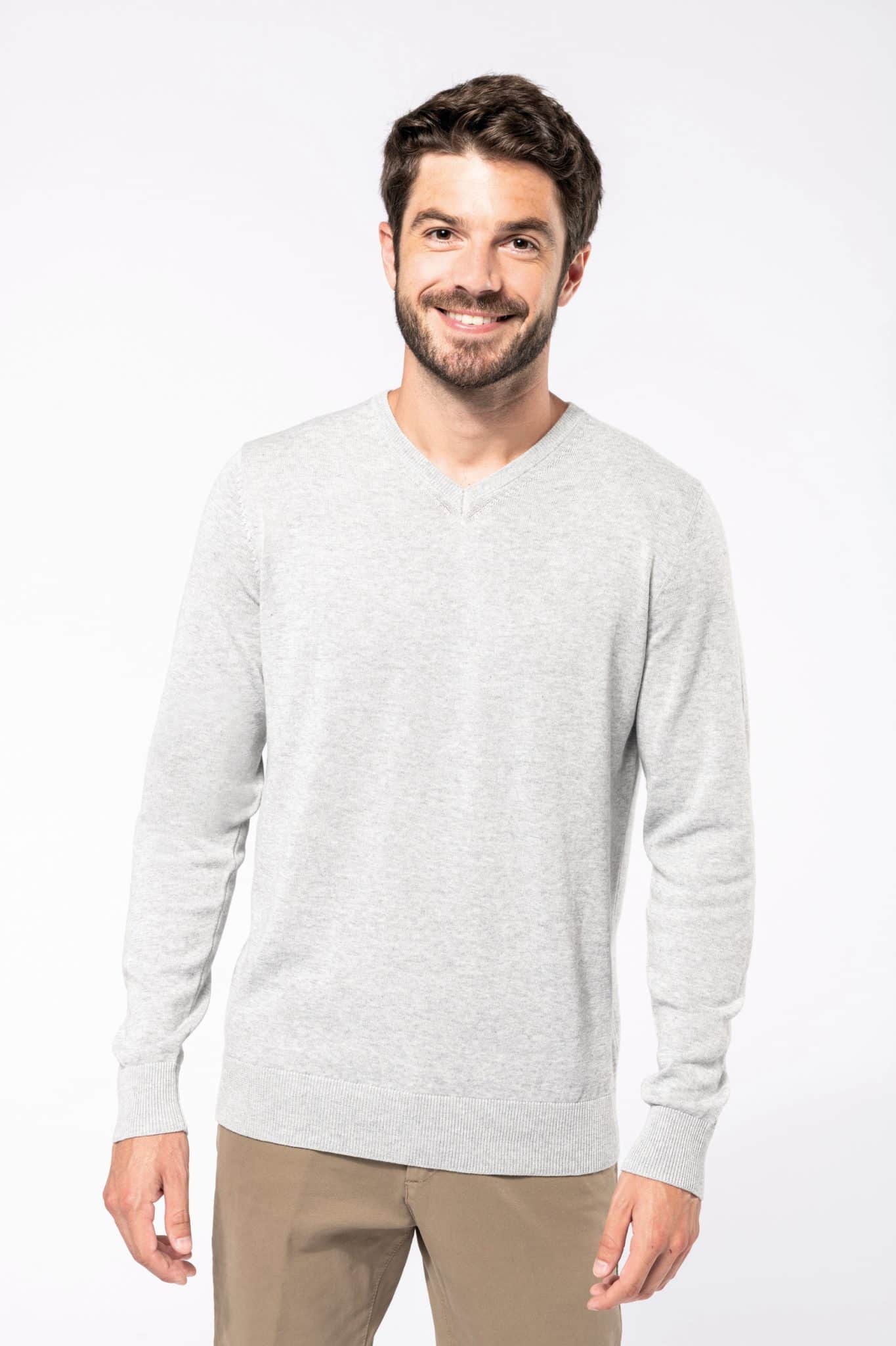 Miniature 1 pour Pull col en V écoresponsable homme