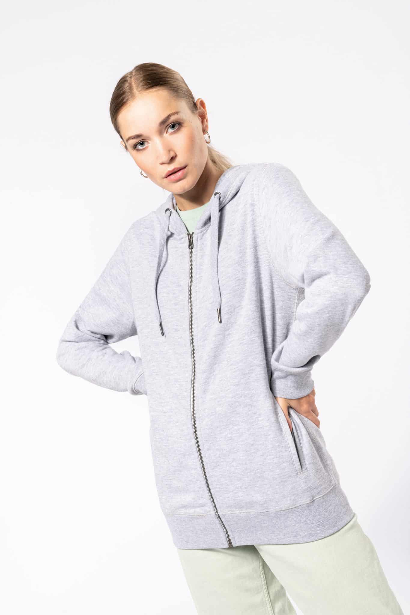 Miniature 8 pour Sweat-shirt french terry écoresponsable zippé à capuche unisexe