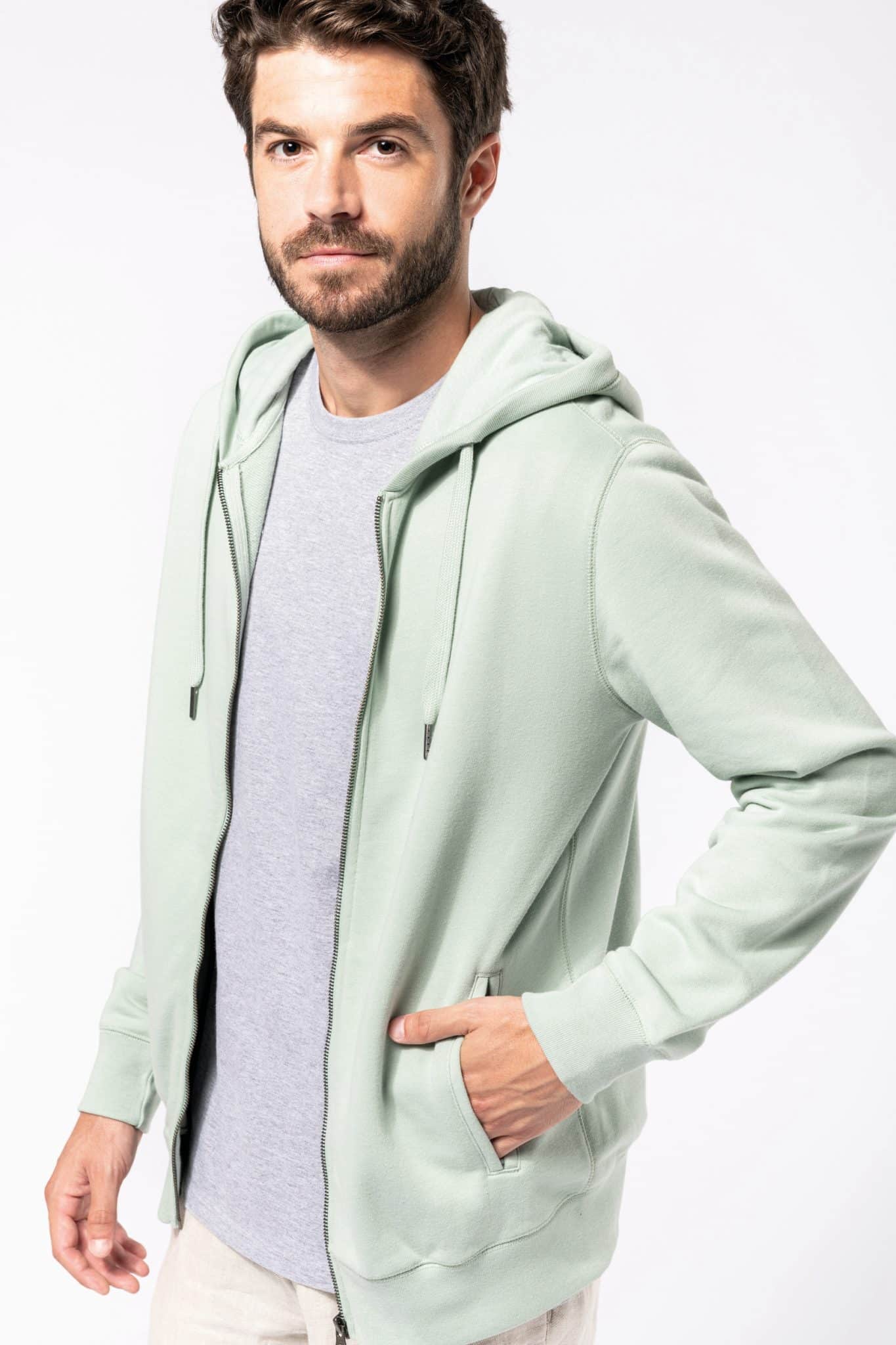Miniature 2 pour Sweat-shirt french terry écoresponsable zippé à capuche unisexe