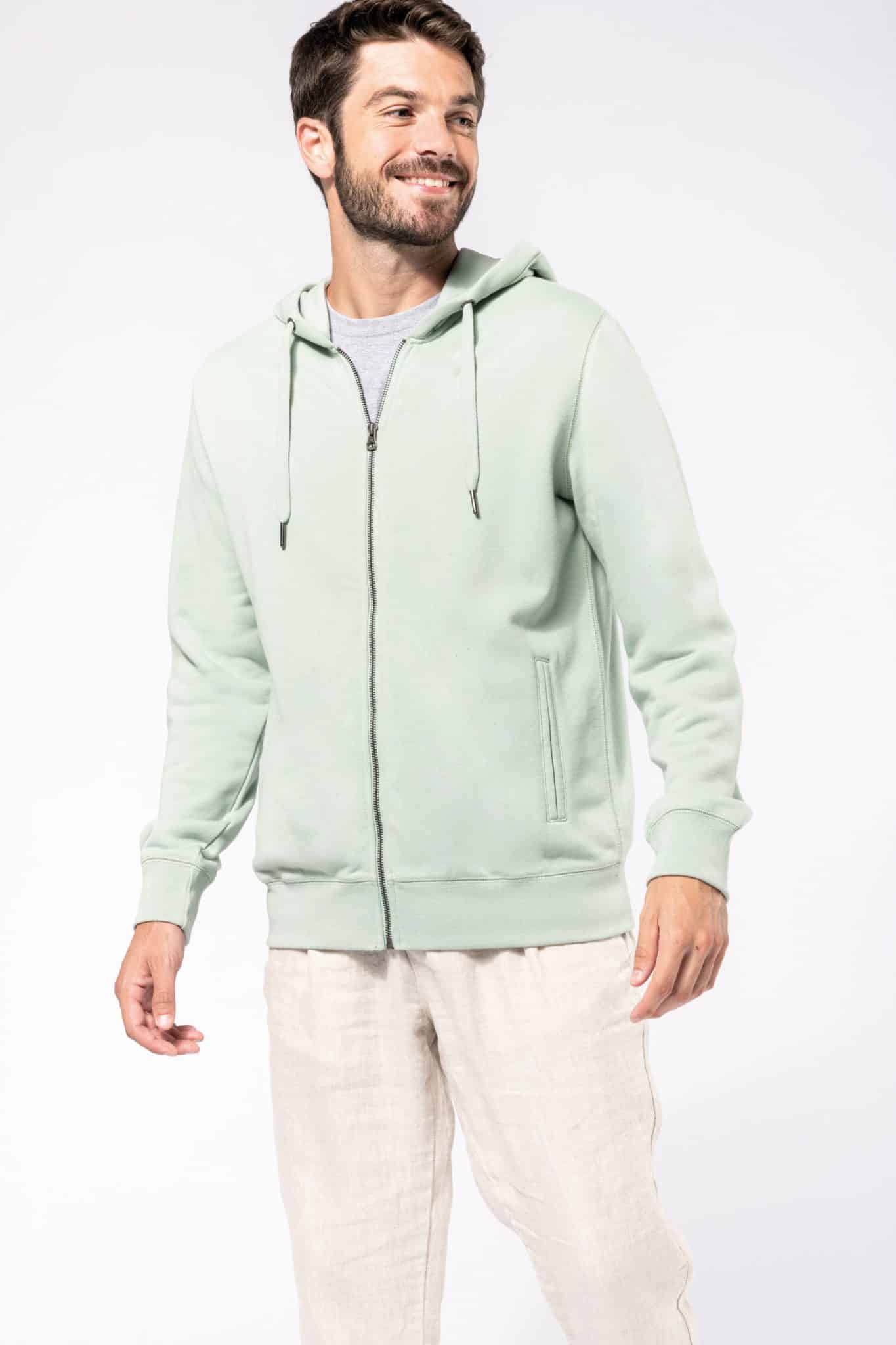 Miniature 4 pour Sweat-shirt french terry écoresponsable zippé à capuche unisexe
