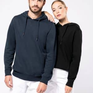 Visuel Sweat-shirt french terry écoresponsable à capuche unisexe