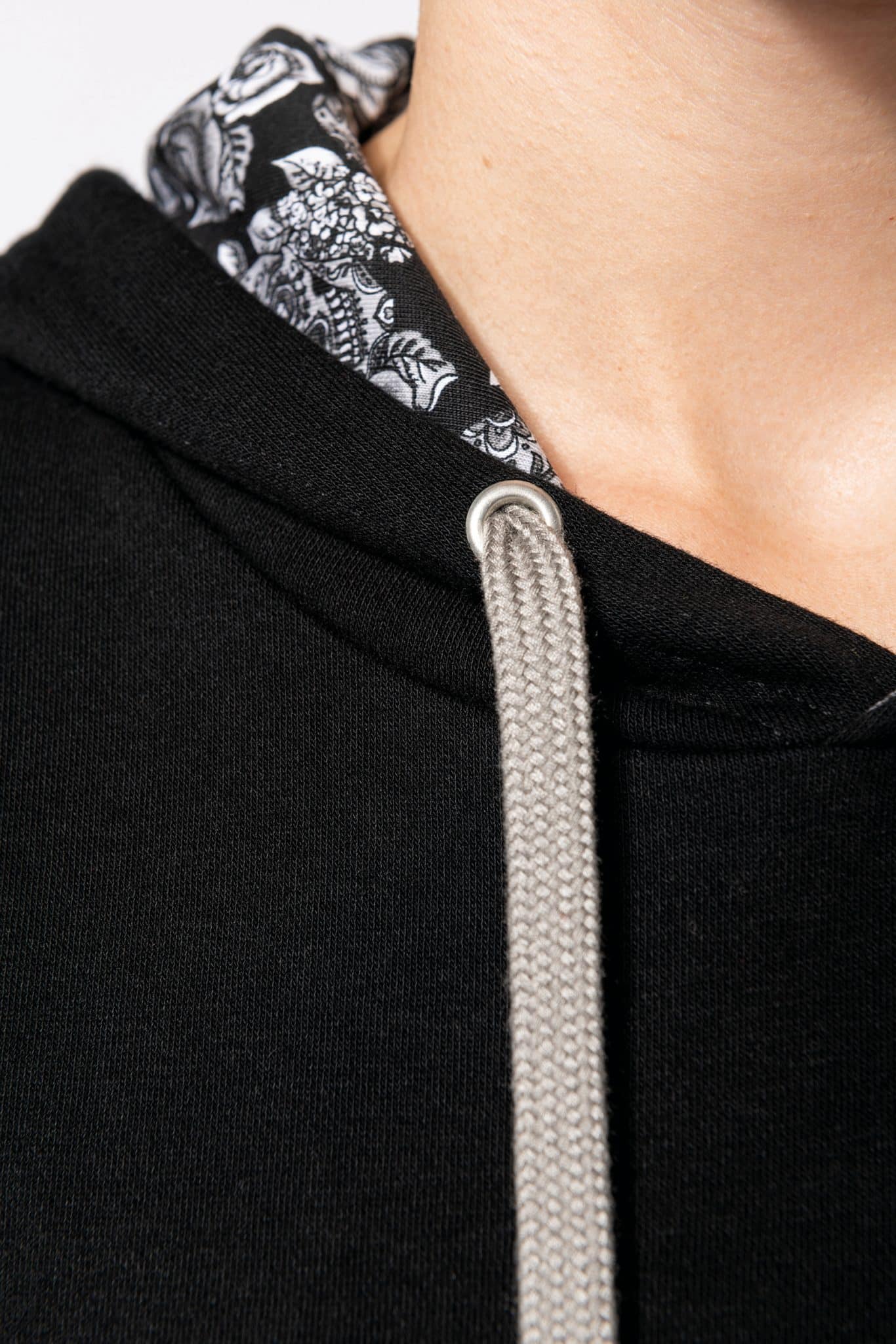 Miniature 12 pour Sweat-shirt à capuche contrastée à motifs unisexe