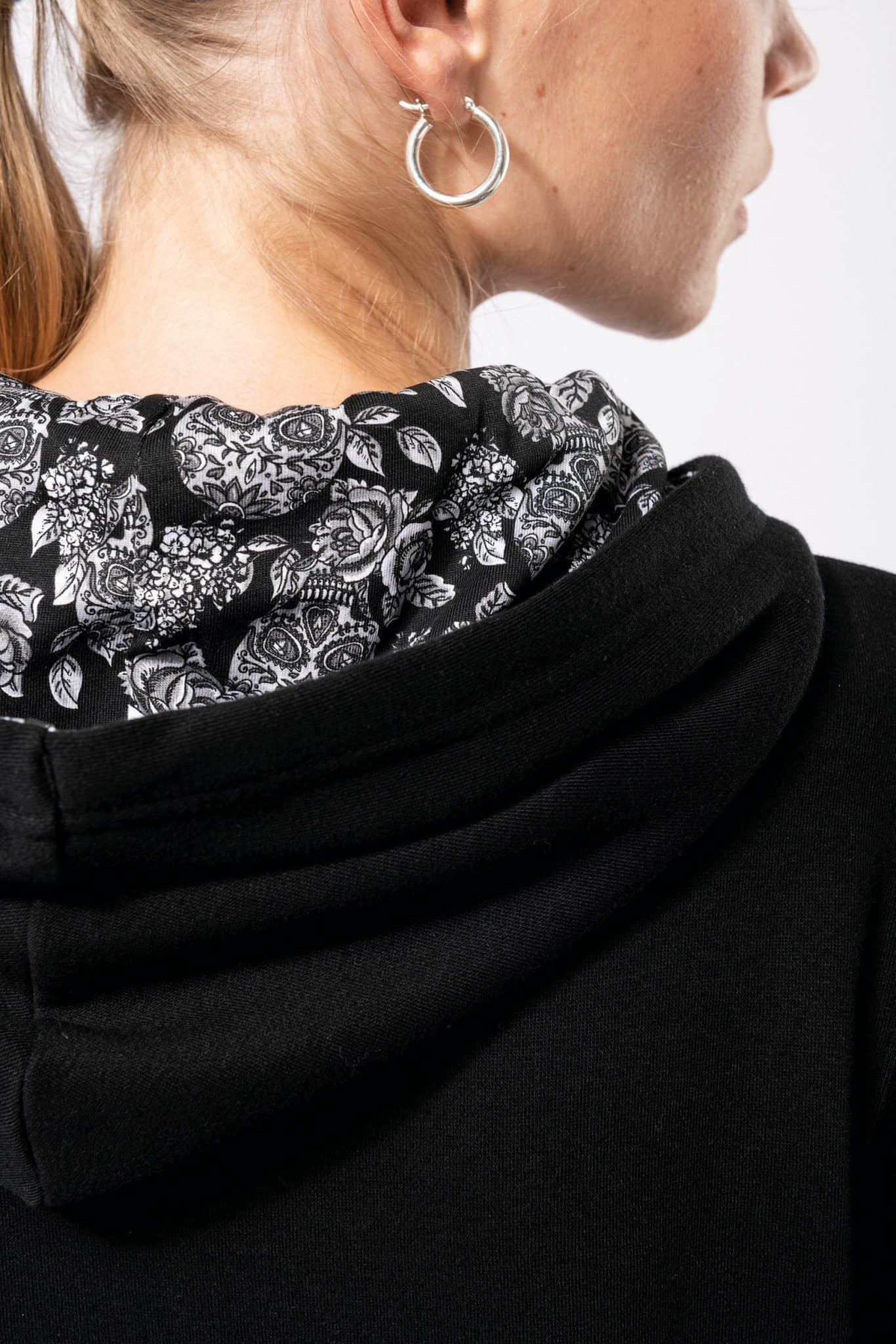 Miniature 13 pour Sweat-shirt à capuche contrastée à motifs unisexe