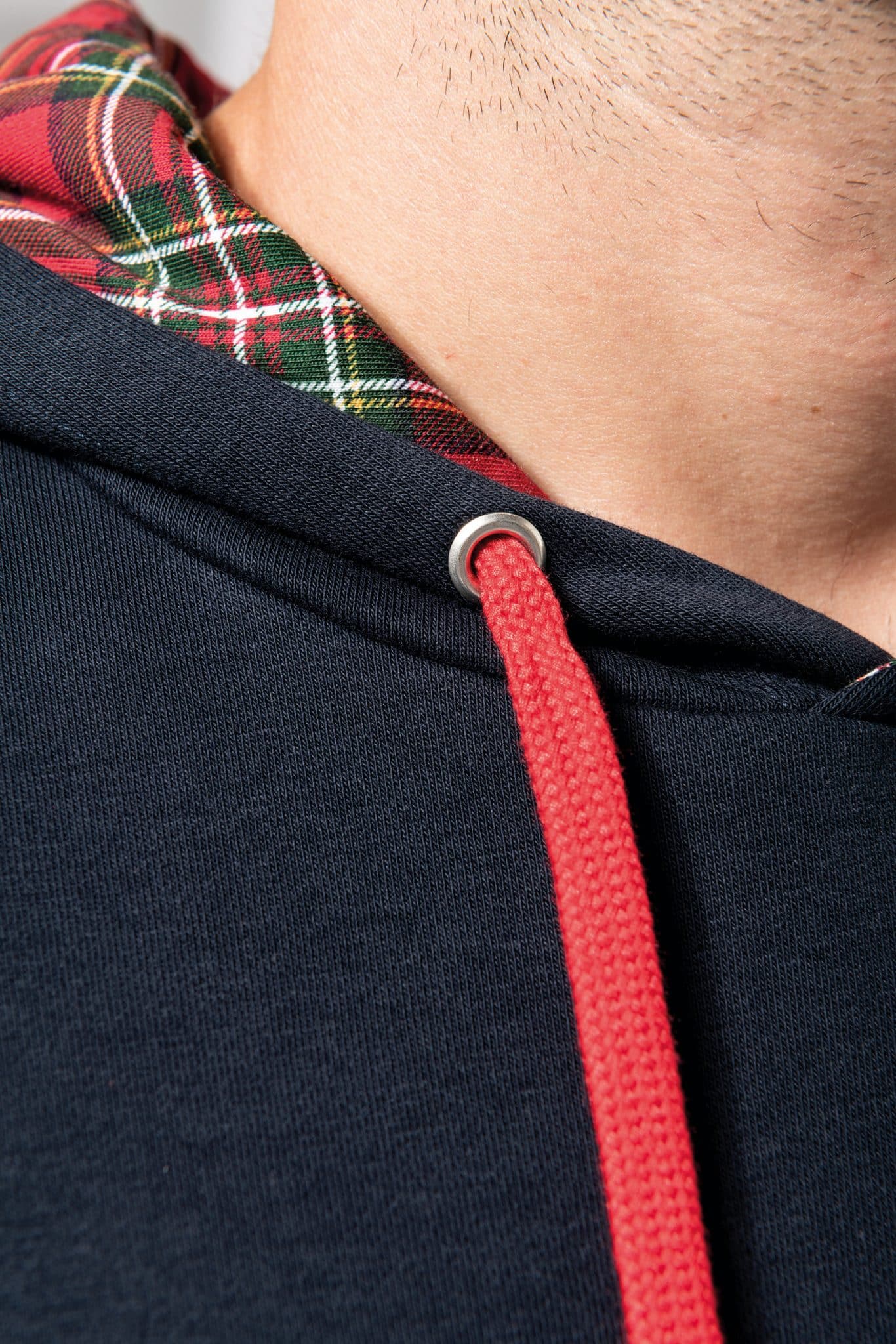Miniature 9 pour Sweat-shirt à capuche contrastée à motifs unisexe