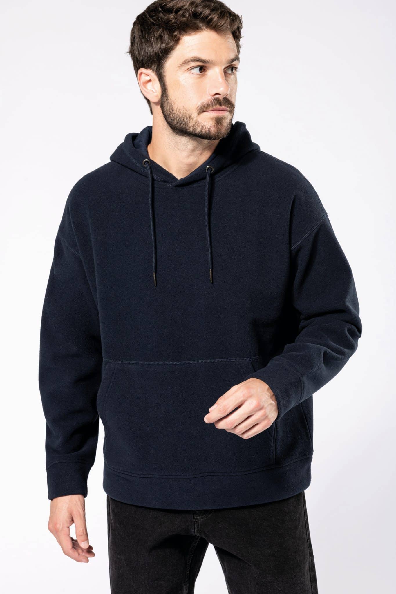 Miniature 4 pour Sweat-shirt à capuche oversize en micropolaire recyclée unisexe