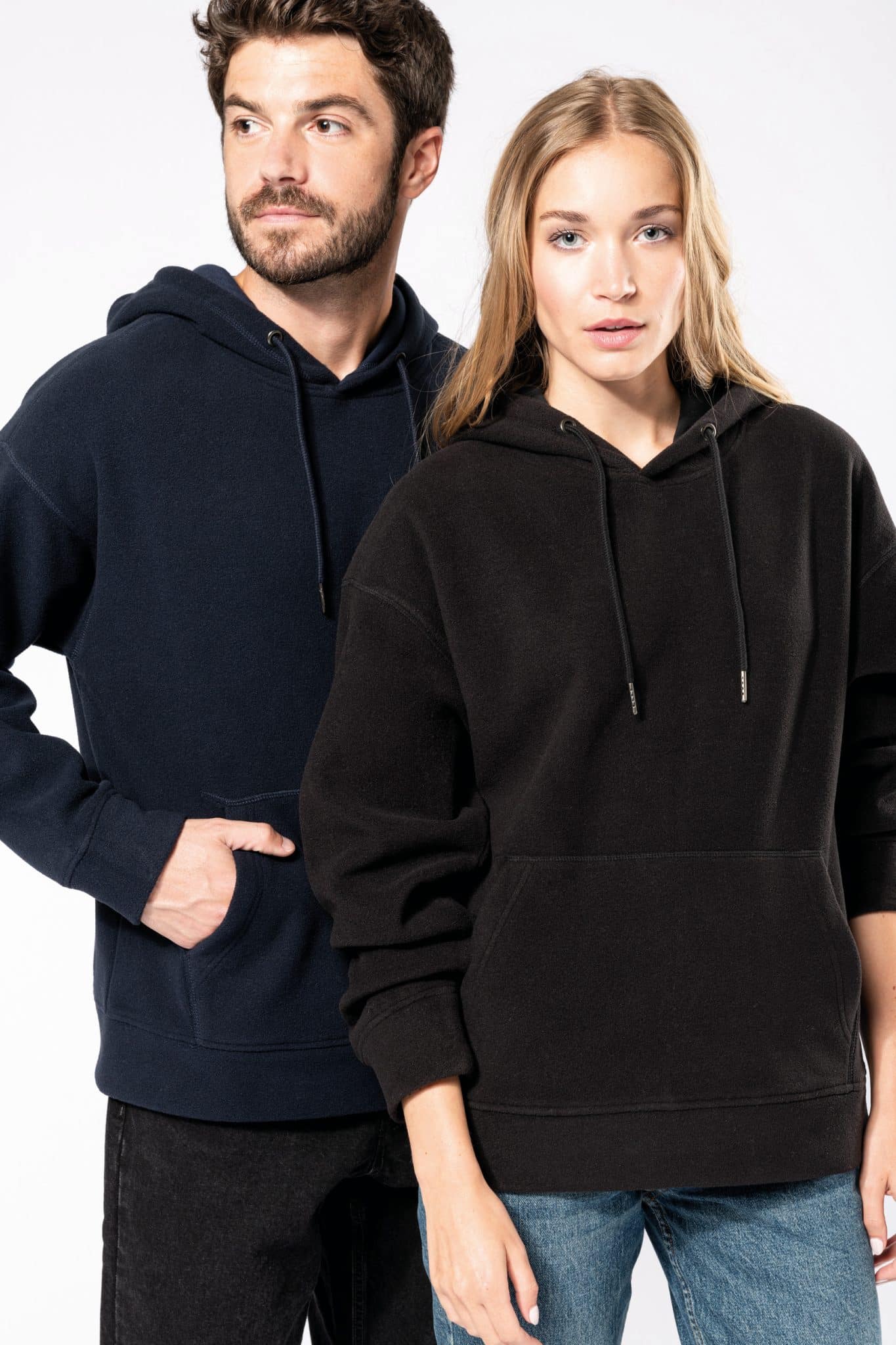 Miniature 10 pour Sweat-shirt à capuche oversize en micropolaire recyclée unisexe