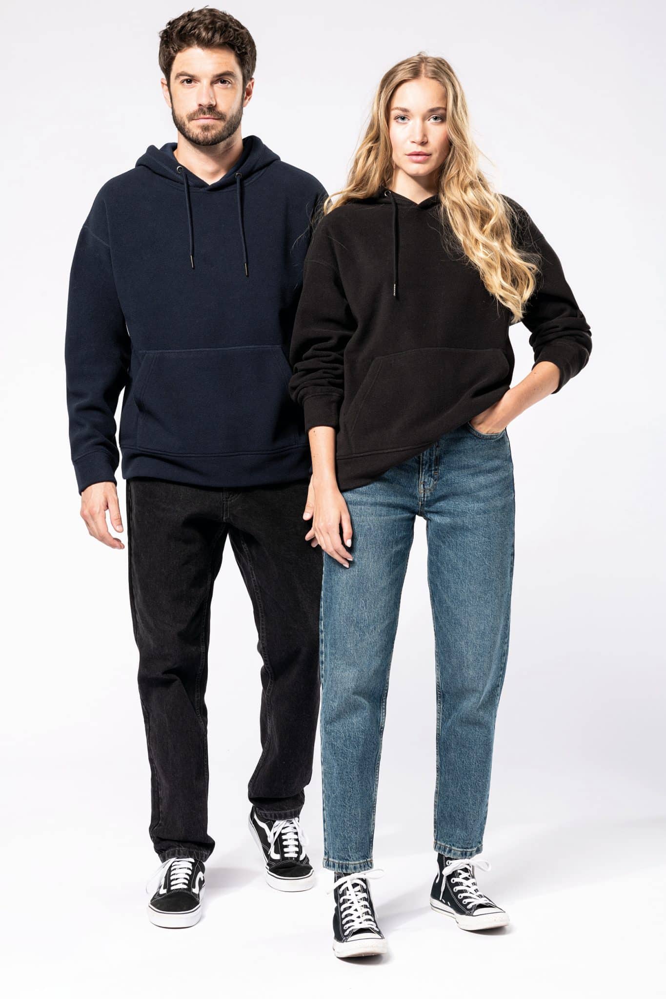 Miniature 11 pour Sweat-shirt à capuche oversize en micropolaire recyclée unisexe