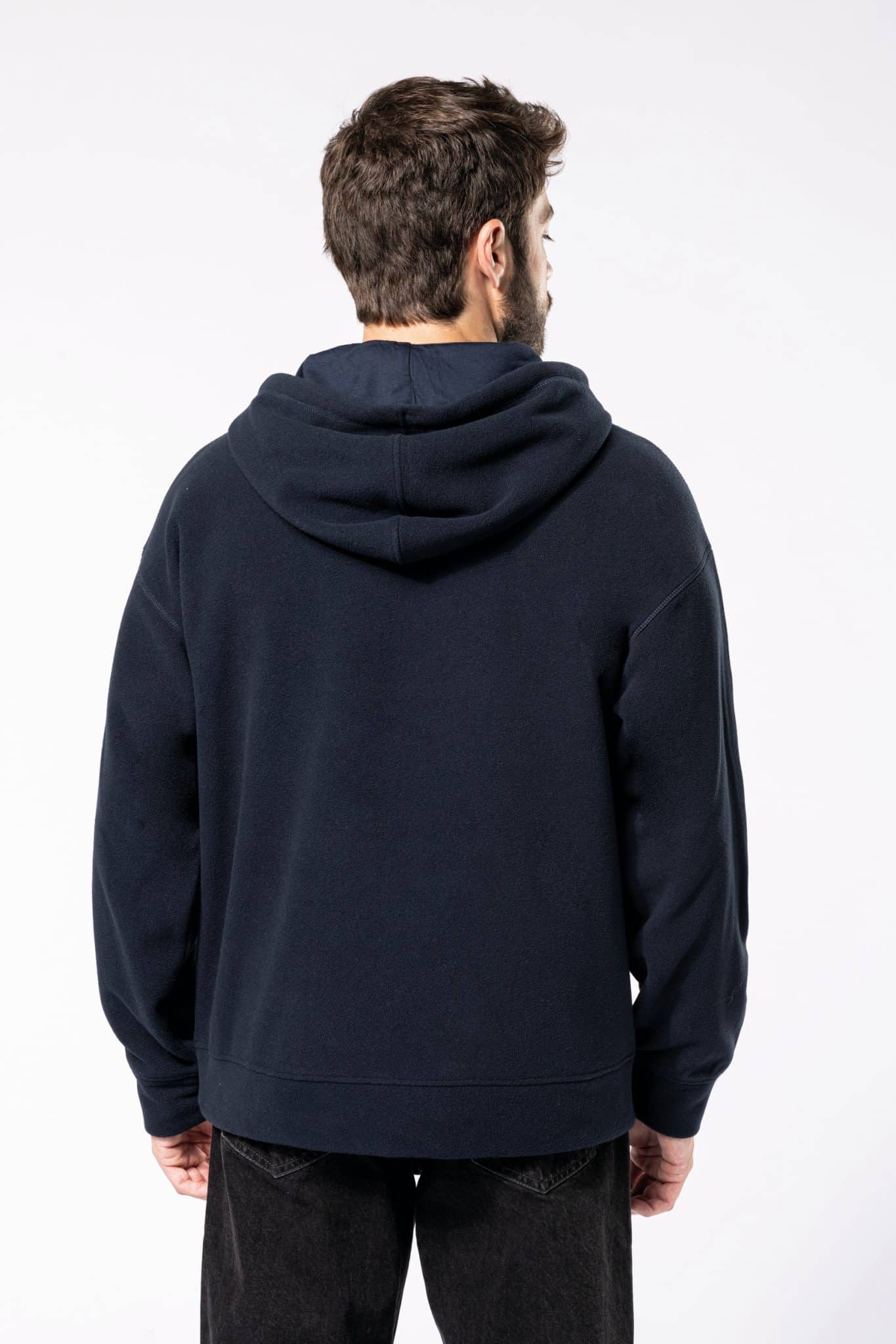 Miniature 3 pour Sweat-shirt à capuche oversize en micropolaire recyclée unisexe