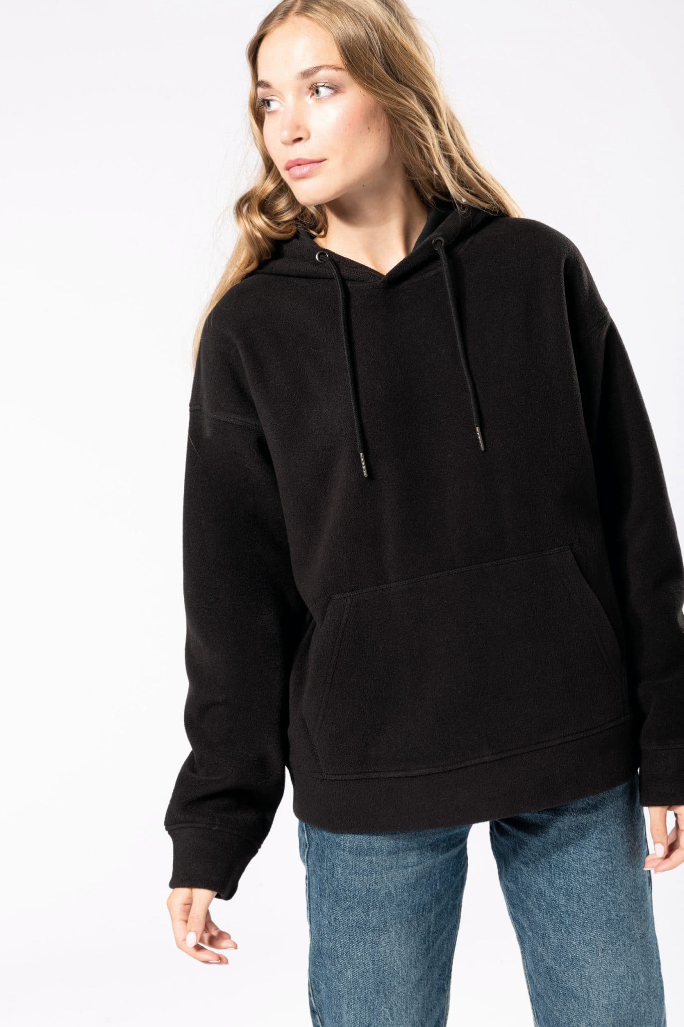 Miniature 6 pour Sweat-shirt à capuche oversize en micropolaire recyclée unisexe