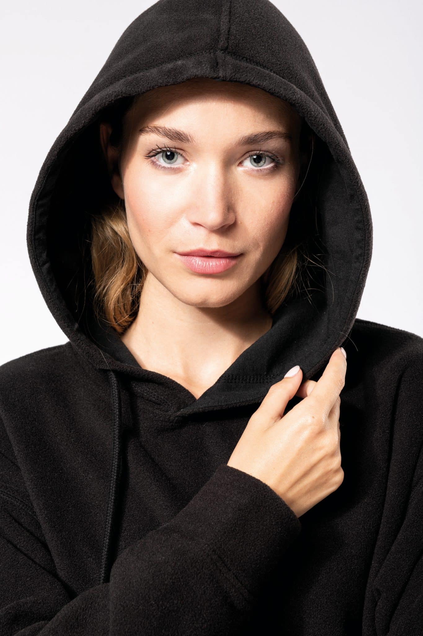 Miniature 12 pour Sweat-shirt à capuche oversize en micropolaire recyclée unisexe