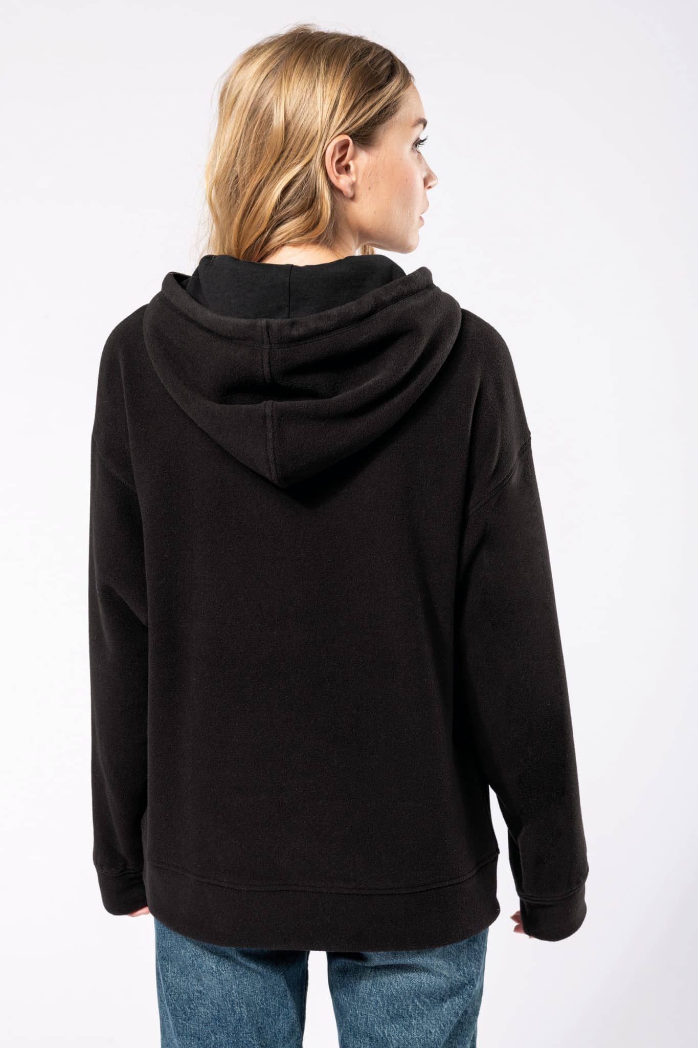 Miniature 7 pour Sweat-shirt à capuche oversize en micropolaire recyclée unisexe