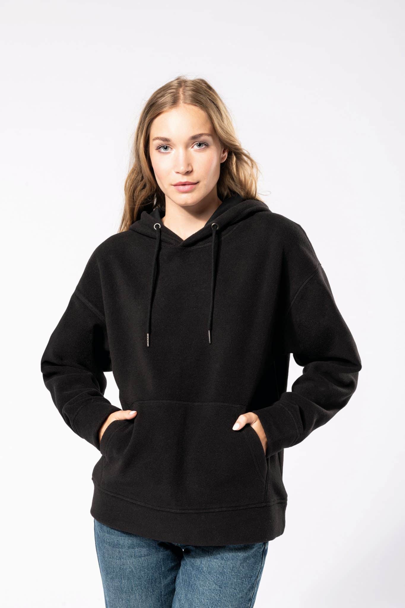 Miniature 8 pour Sweat-shirt à capuche oversize en micropolaire recyclée unisexe