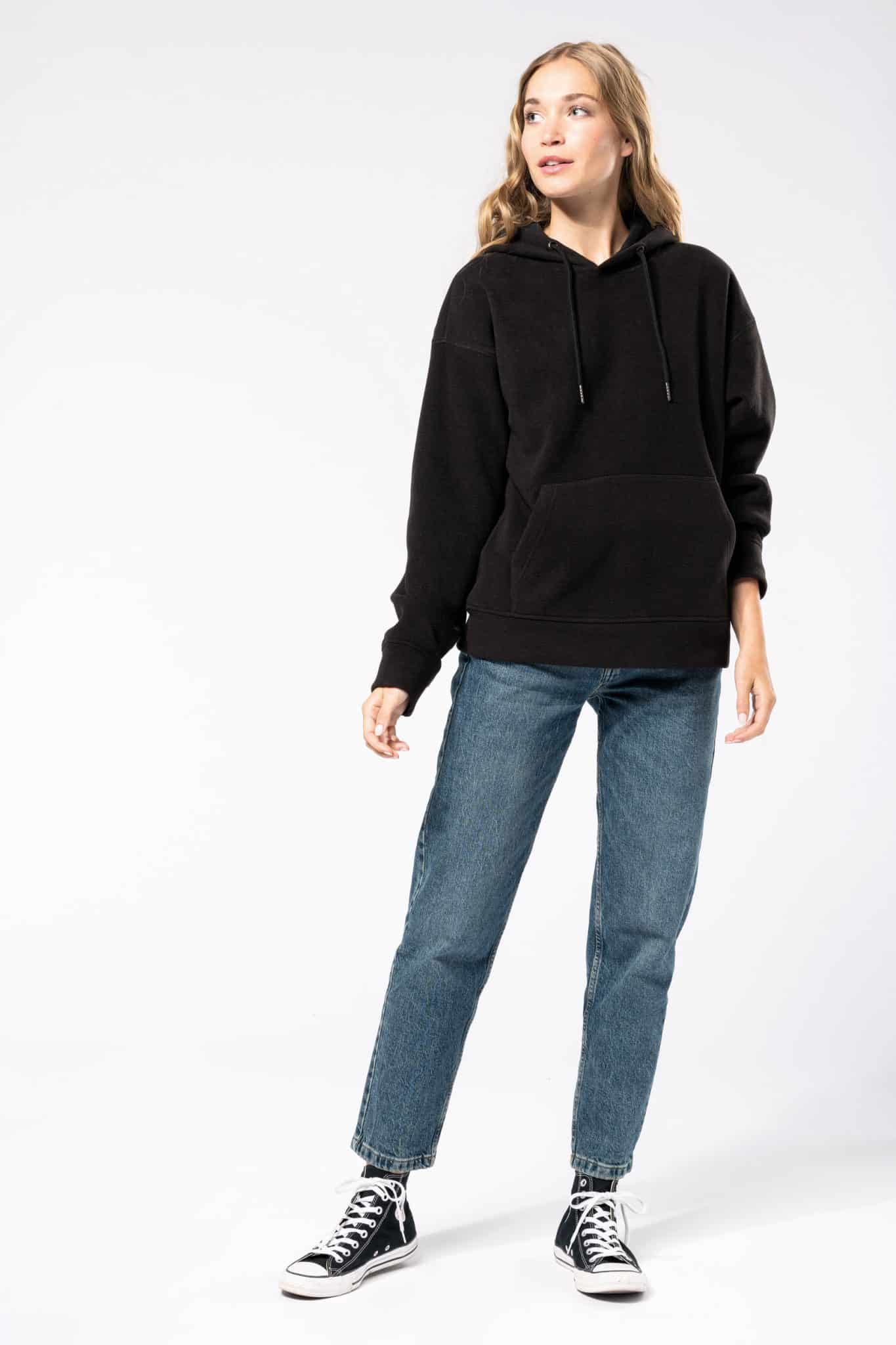 Miniature 9 pour Sweat-shirt à capuche oversize en micropolaire recyclée unisexe