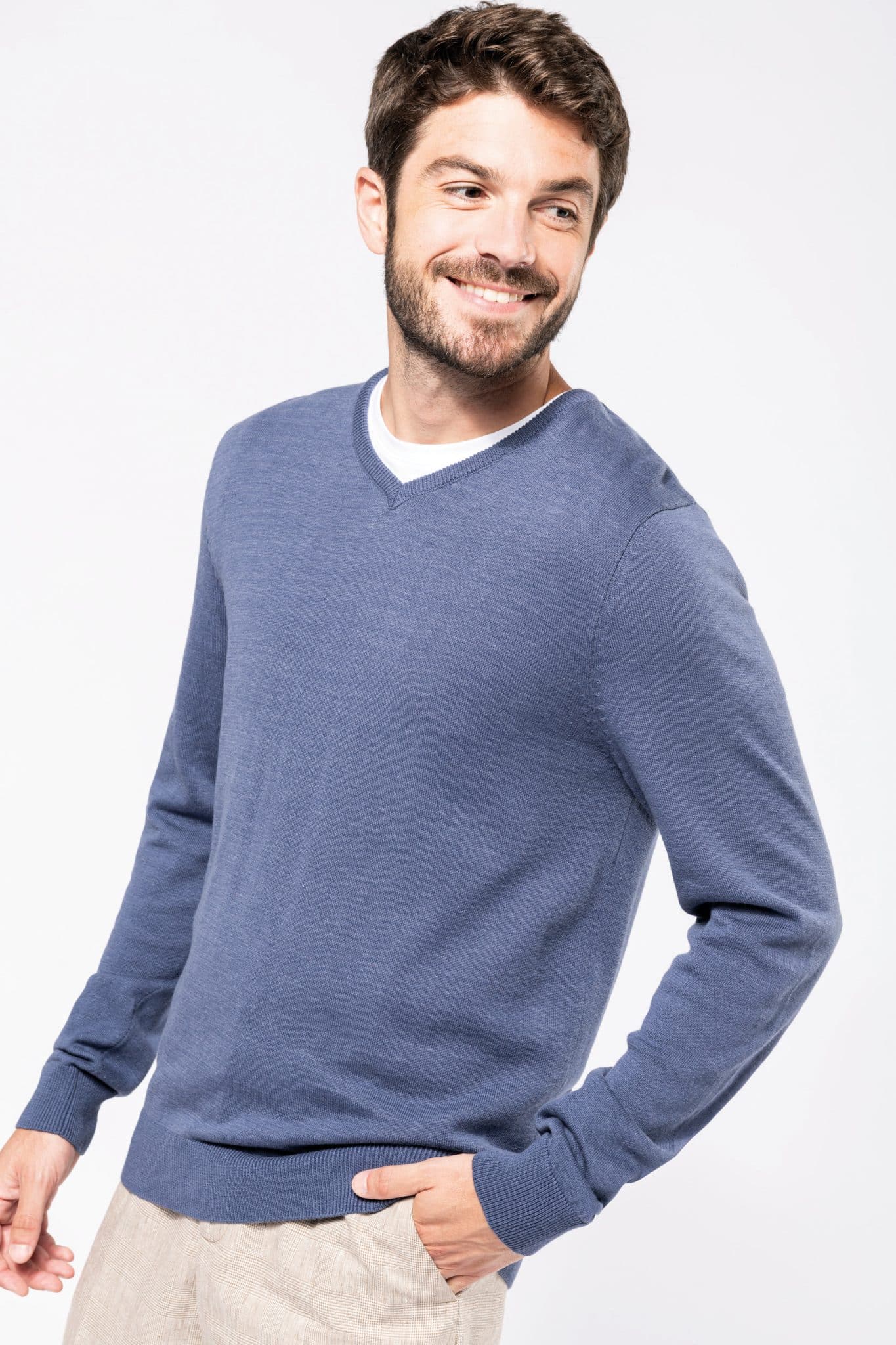 Miniature 3 pour Pull col V homme