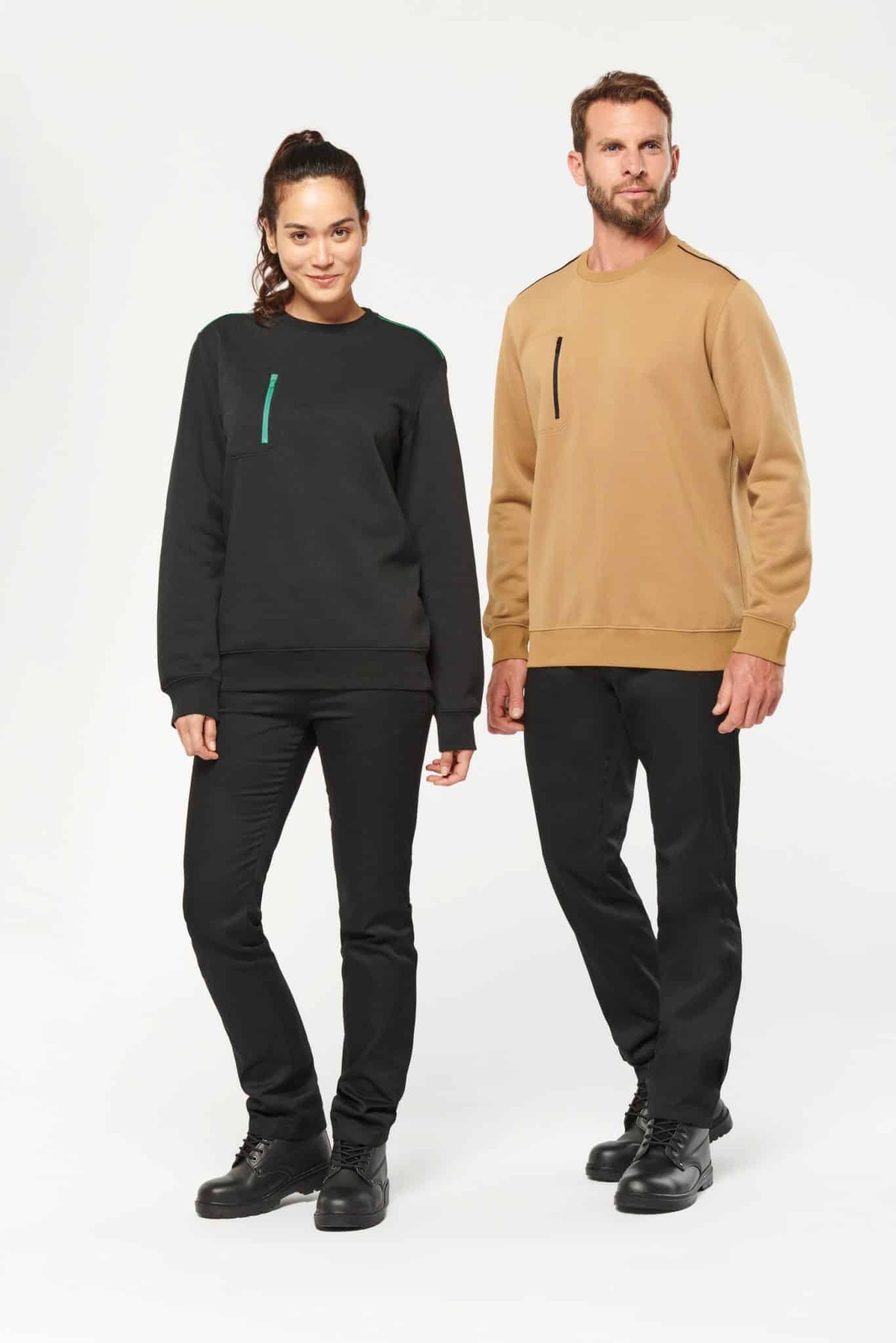 Miniature 12 pour Sweat-shirt Day To Day zip poche contrastée unisexe