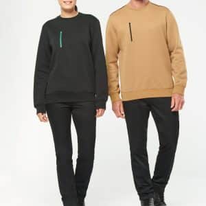 Visuel Sweat-shirt Day To Day zip poche contrastée unisexe