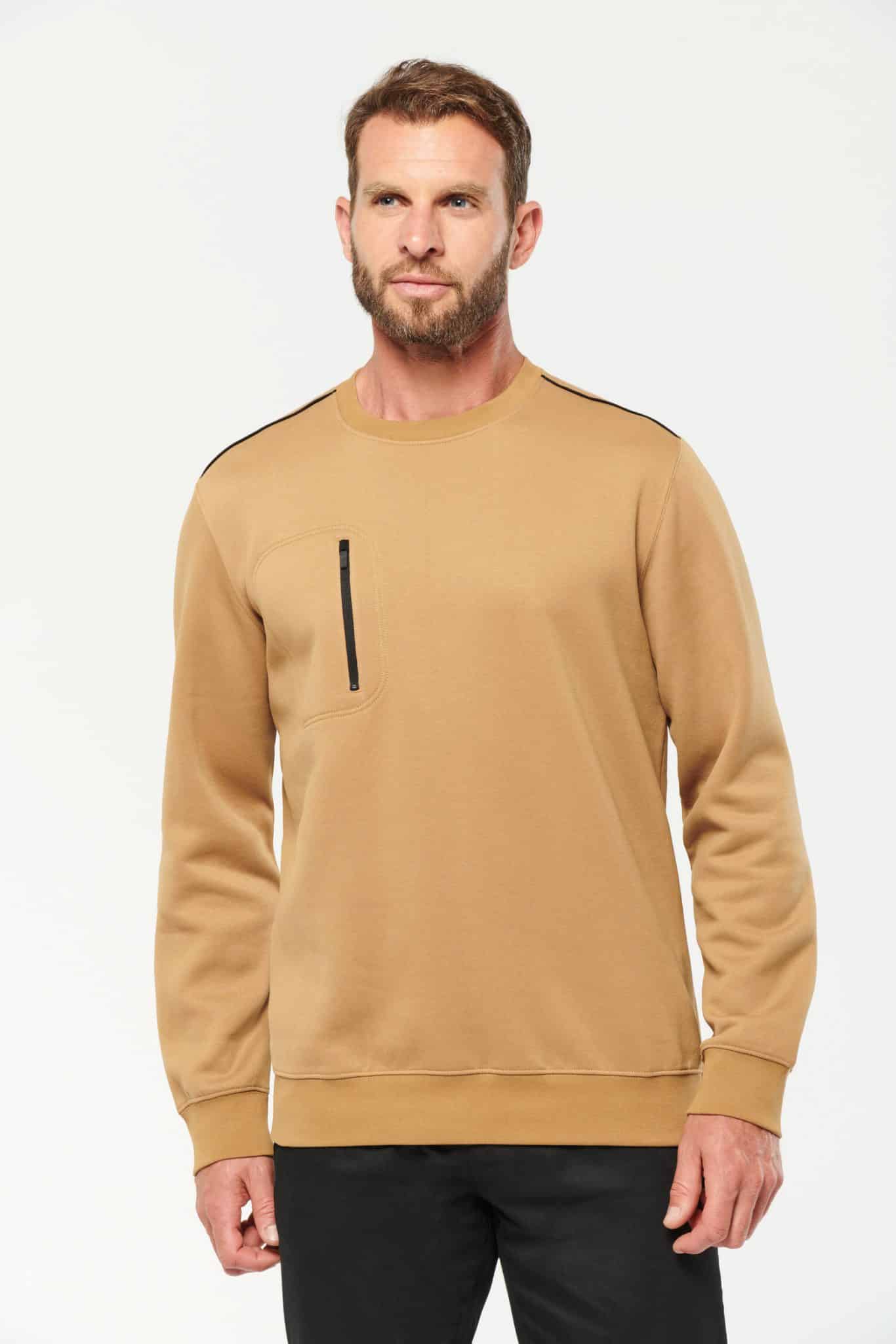 Miniature 2 pour Sweat-shirt Day To Day zip poche contrastée unisexe