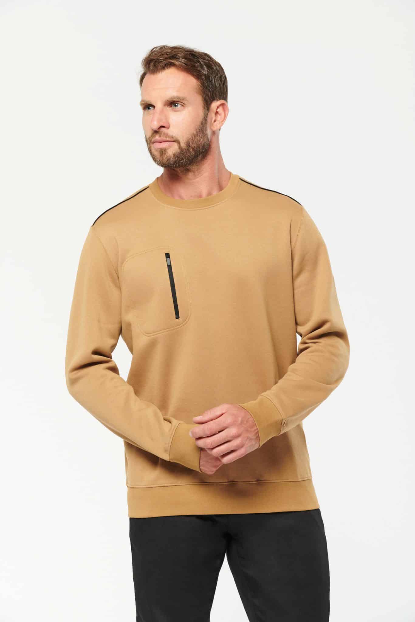 Miniature 4 pour Sweat-shirt Day To Day zip poche contrastée unisexe