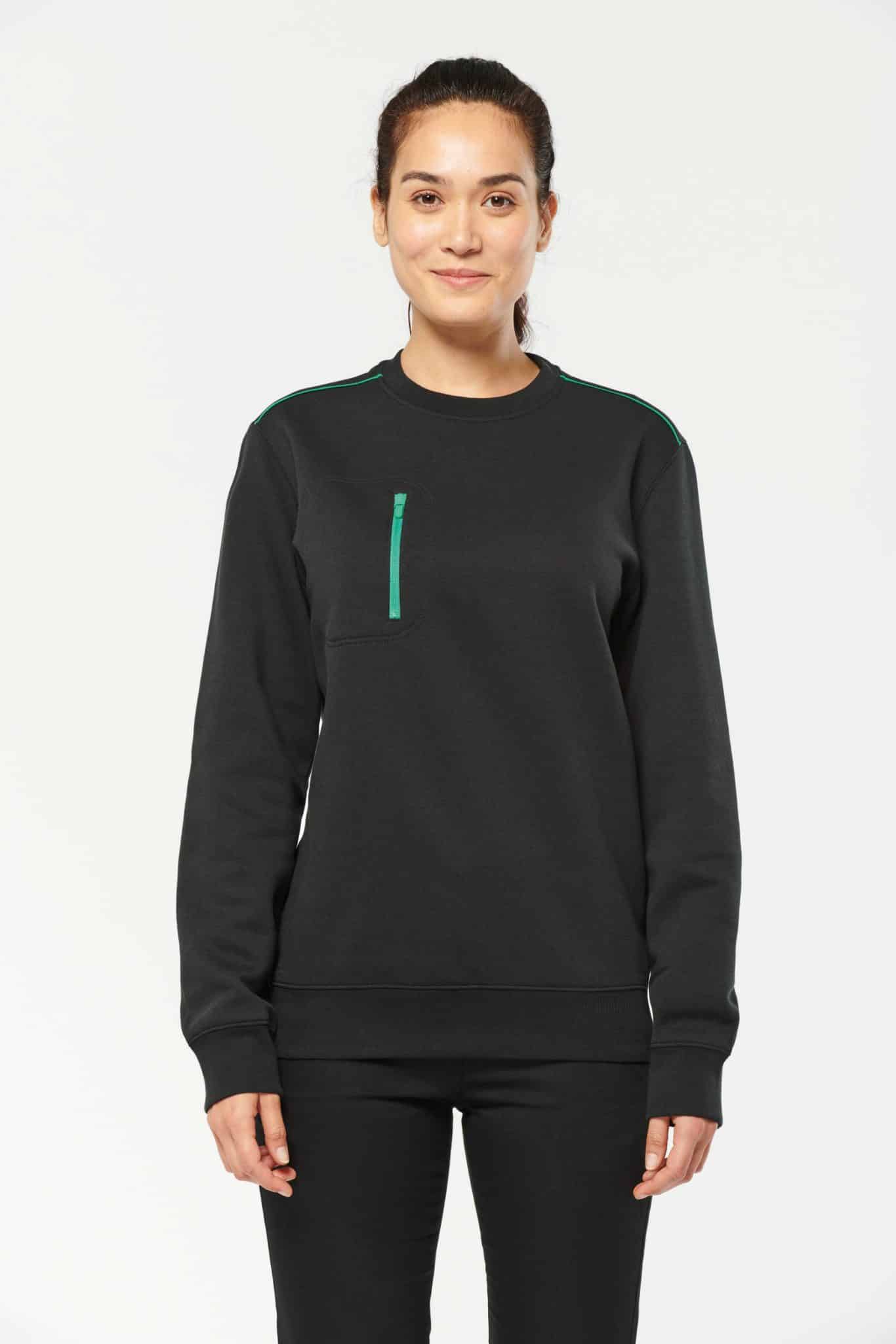Miniature 7 pour Sweat-shirt Day To Day zip poche contrastée unisexe