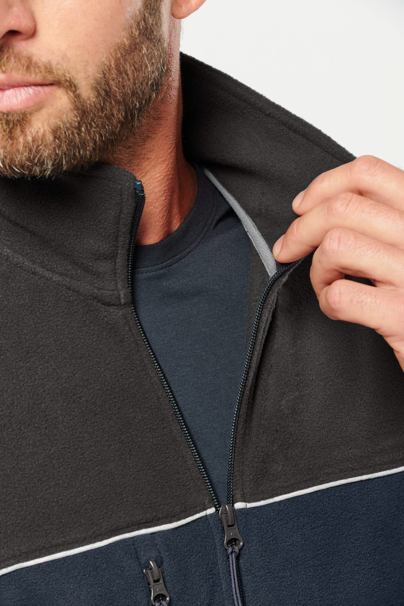 Miniature 8 pour Veste micropolaire bicolore écoresponsable unisexe