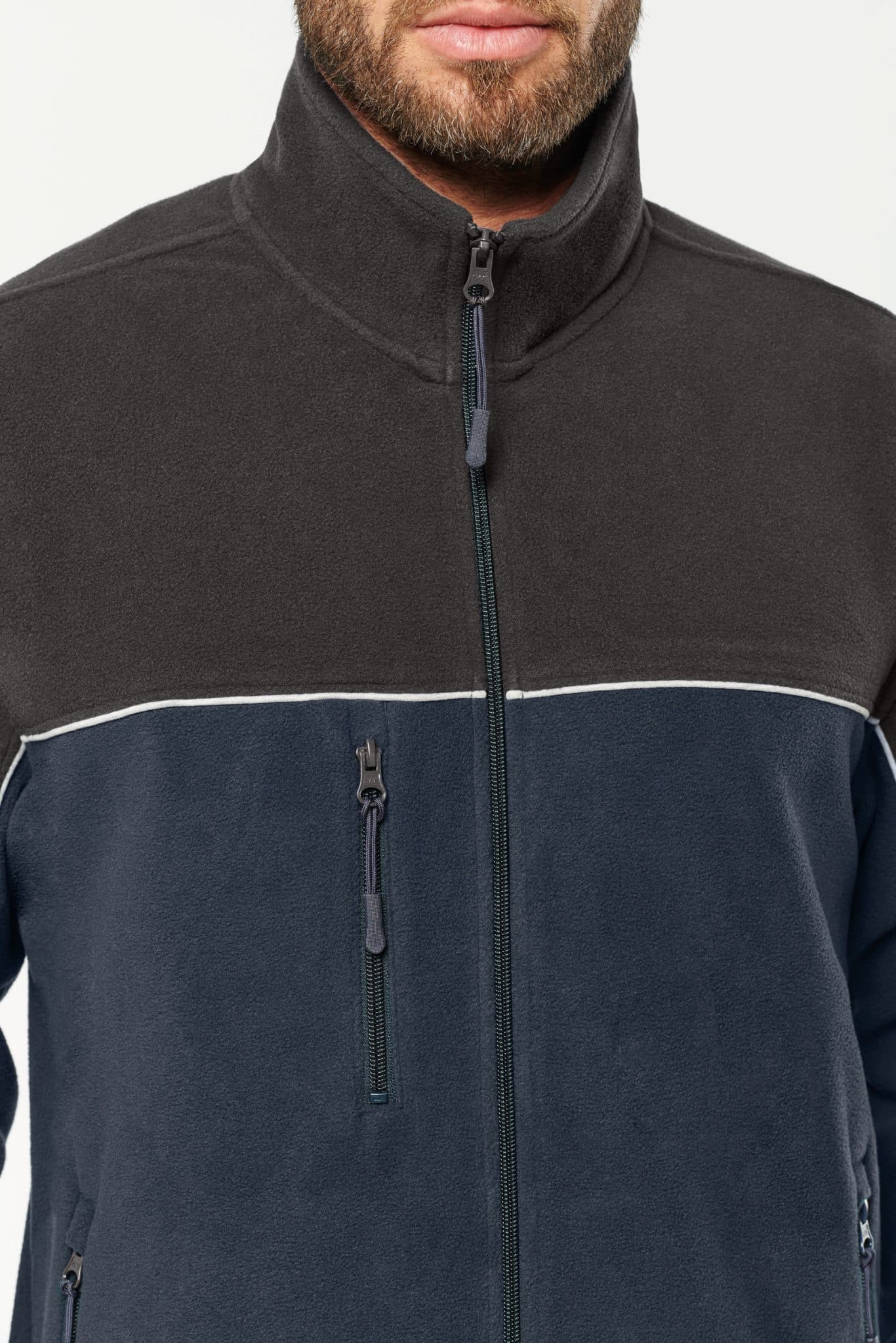 Miniature 9 pour Veste micropolaire bicolore écoresponsable unisexe
