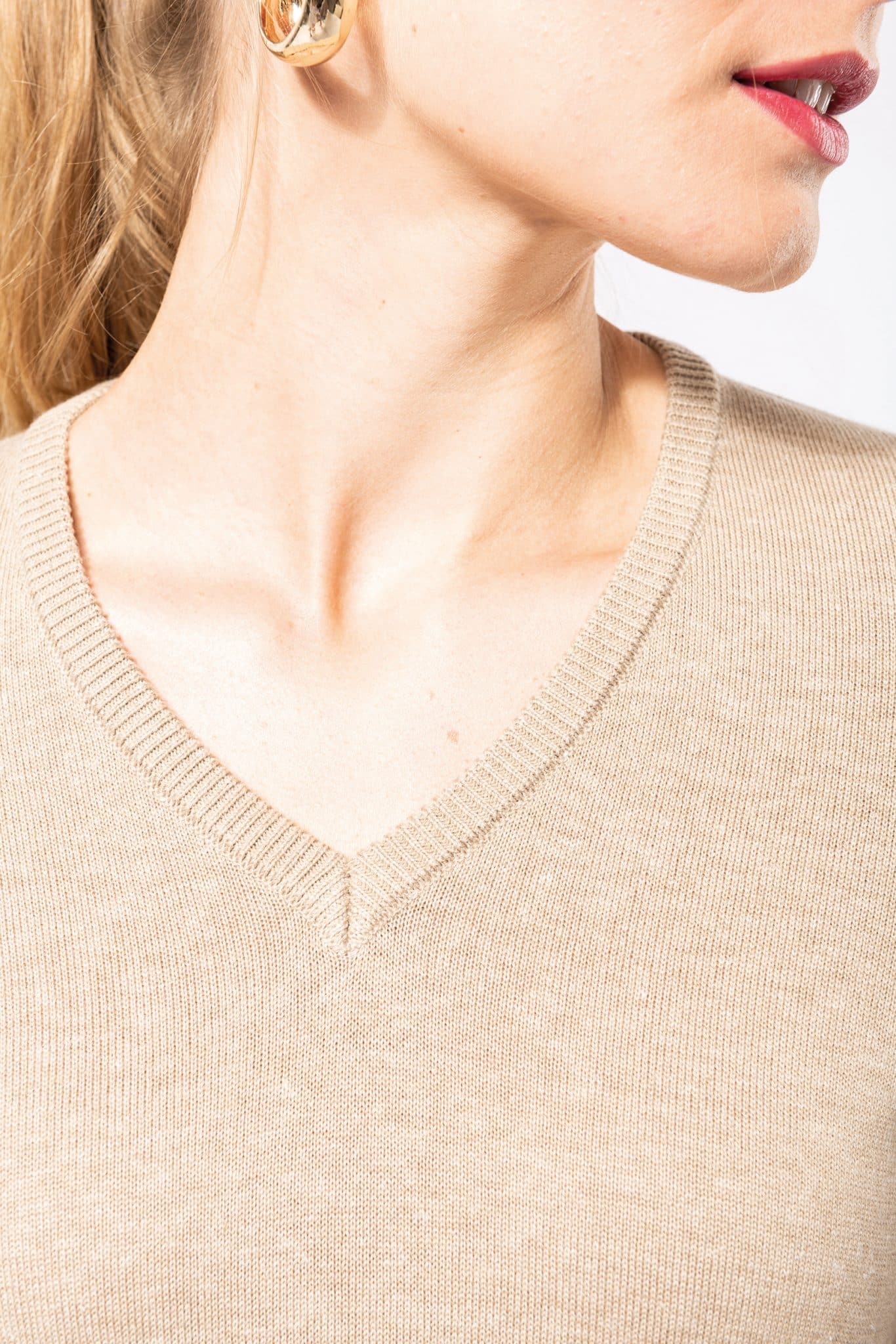 Miniature 7 pour Pull col V femme
