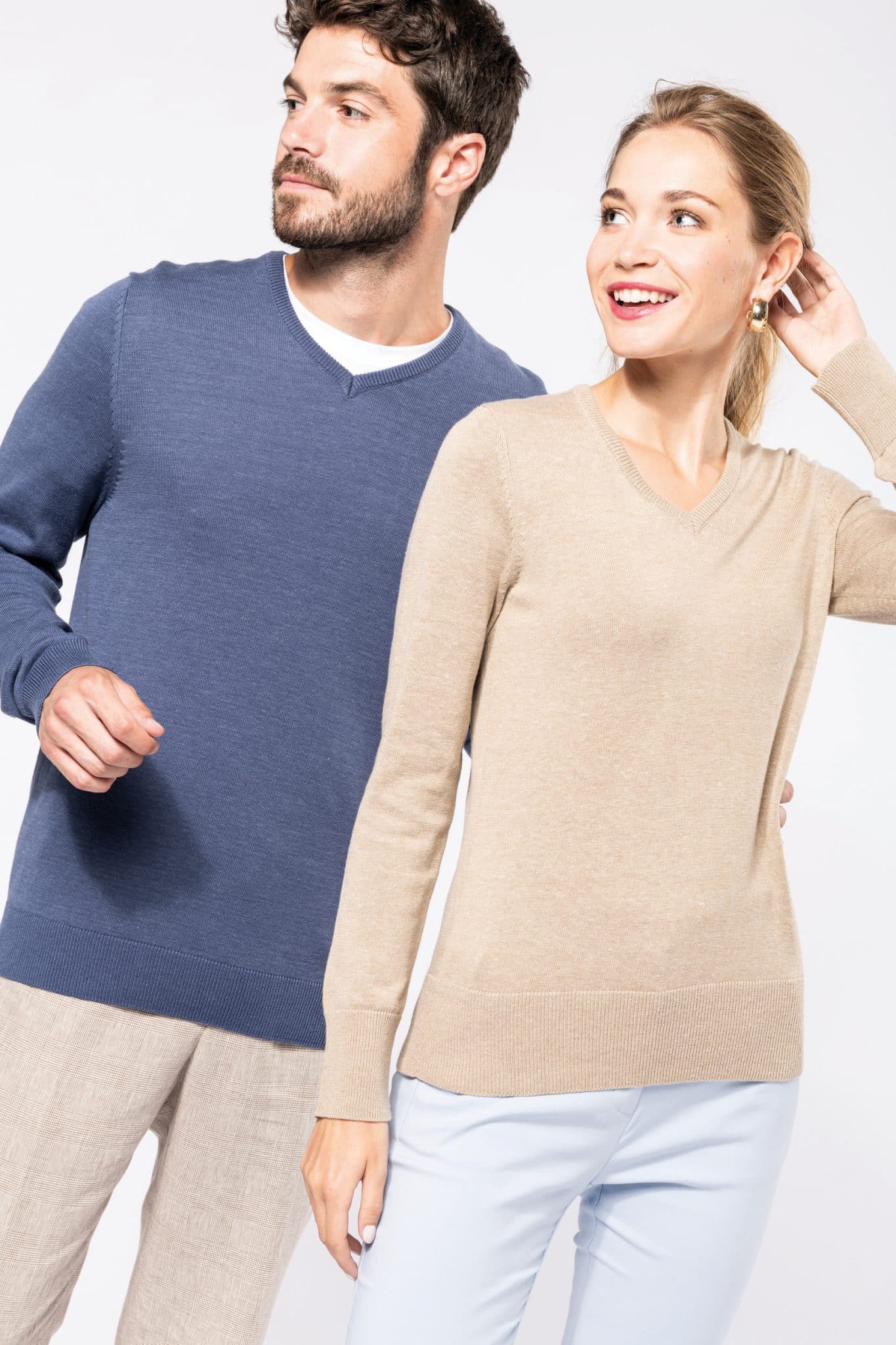 Miniature 5 pour Pull col V femme
