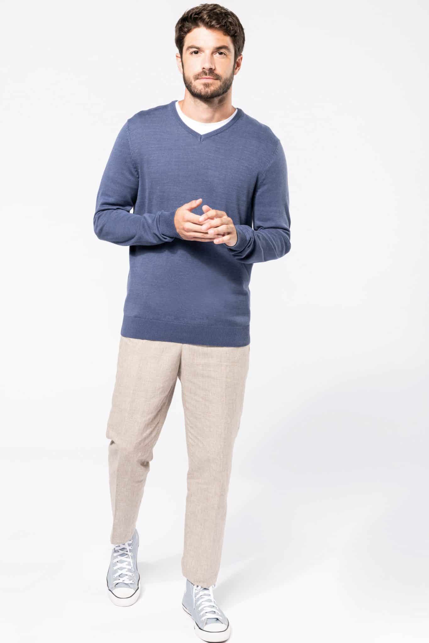 Miniature 4 pour Pull col V homme