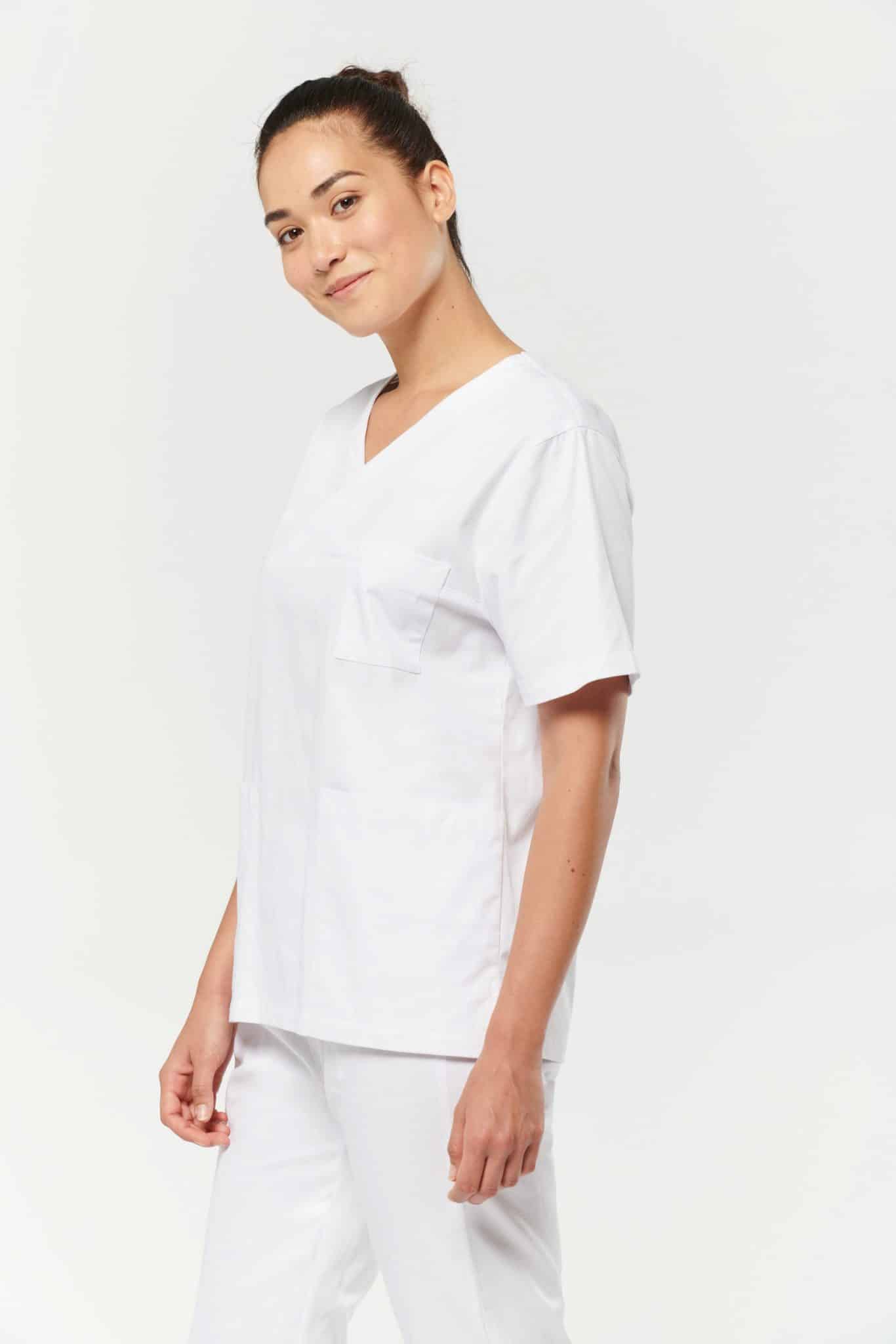 Miniature 10 pour Tunique coton manches courtes unisexe