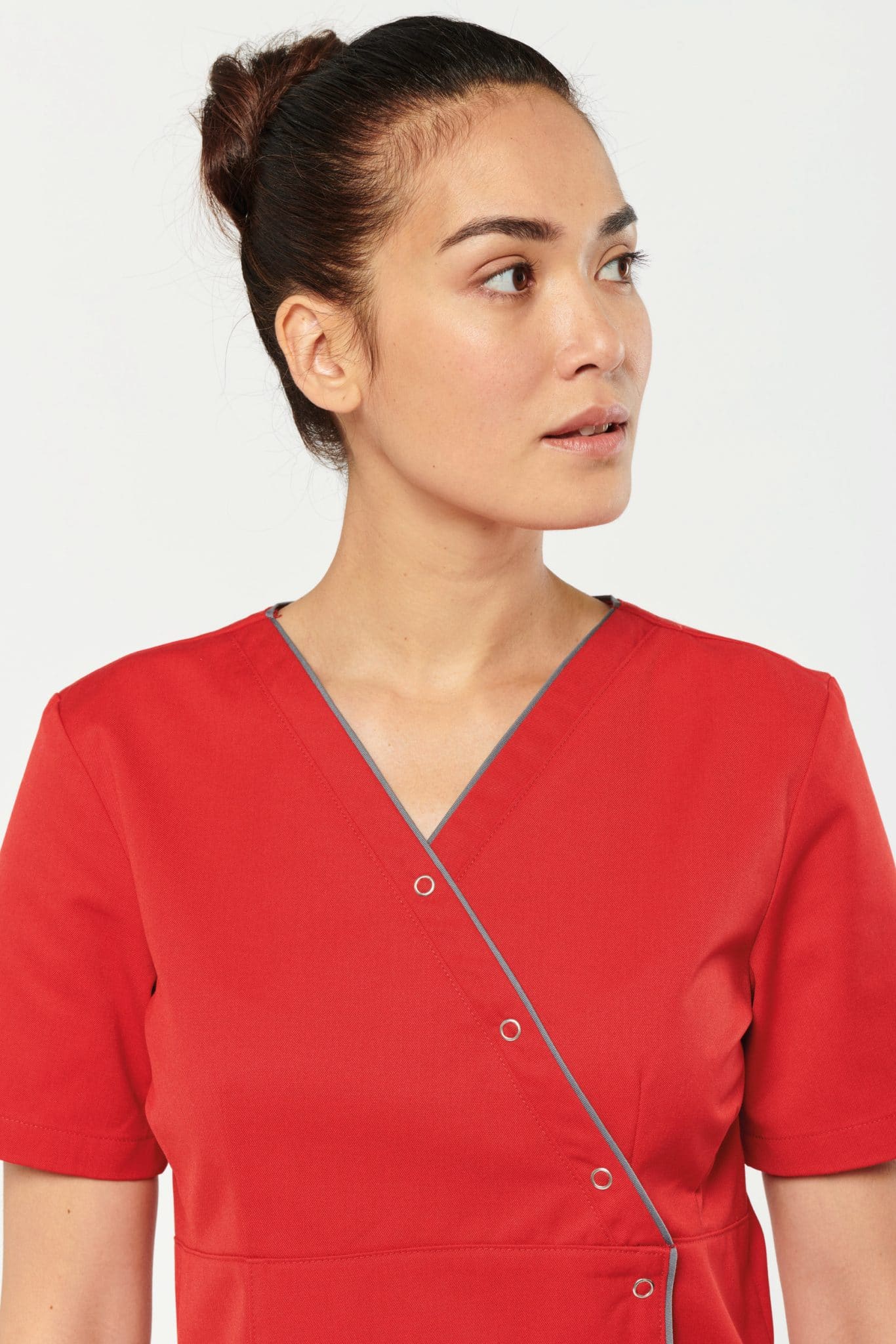 Miniature 7 pour Blouse polycoton avec boutons-pression femme