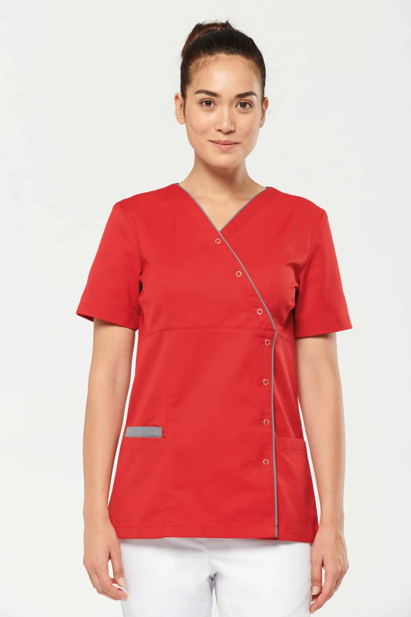 Miniature 1 pour Blouse polycoton avec boutons-pression femme