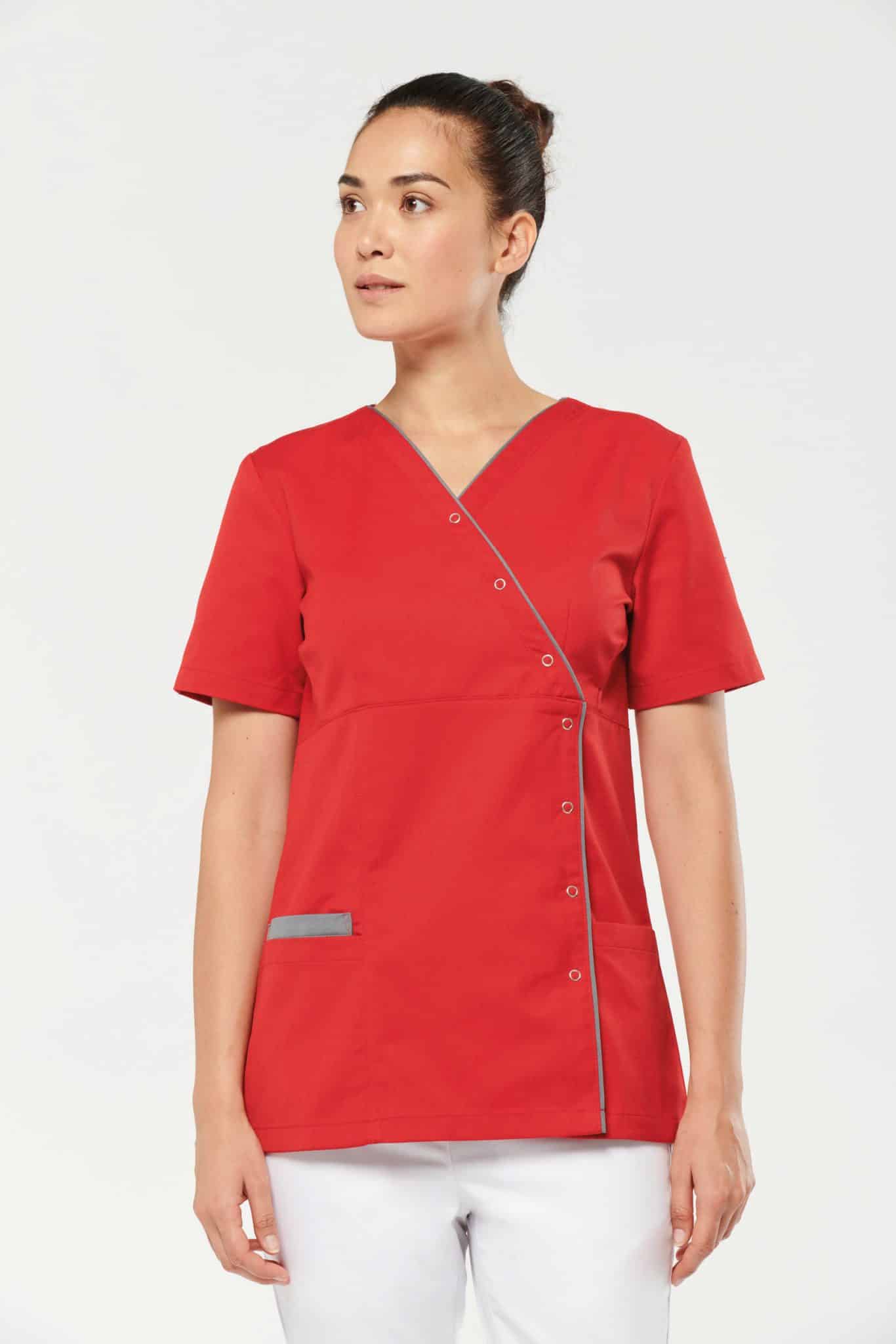 Miniature 3 pour Blouse polycoton avec boutons-pression femme