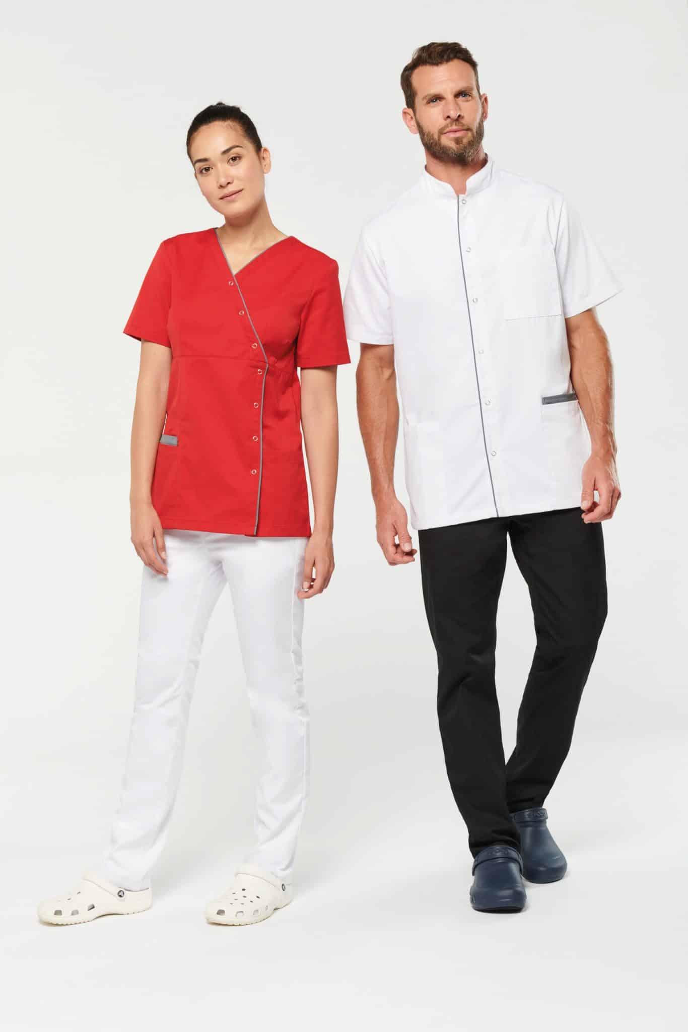 Miniature 6 pour Blouse polycoton avec boutons-pression femme