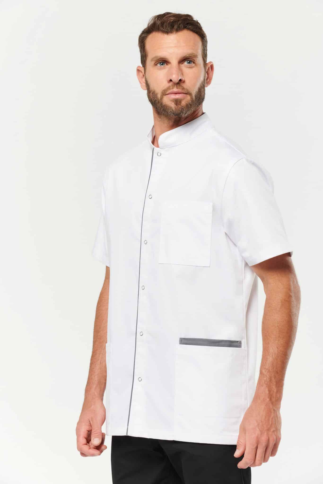 Miniature 1 pour Blouse polycoton avec boutons-pression homme