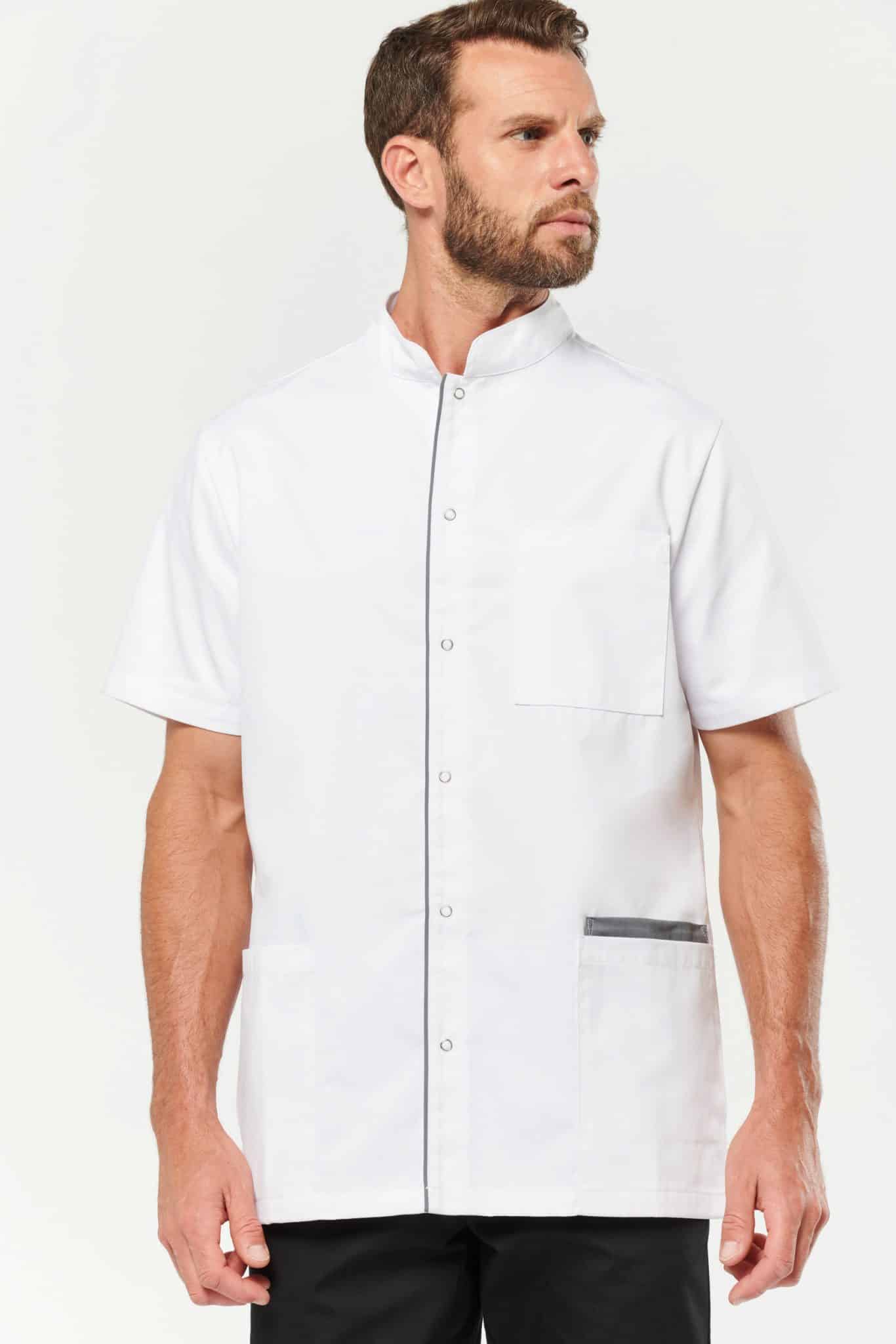Miniature 3 pour Blouse polycoton avec boutons-pression homme