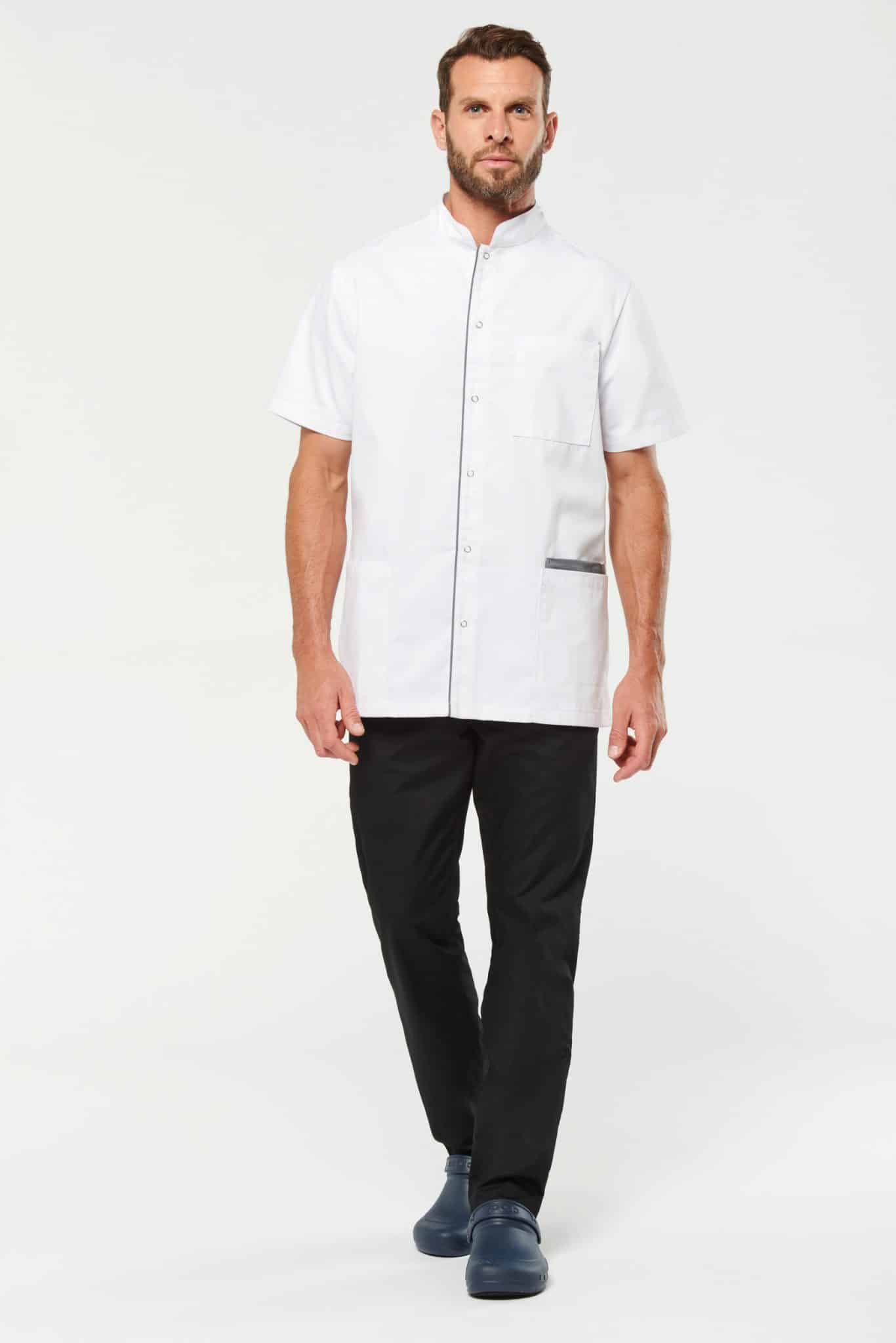 Miniature 4 pour Blouse polycoton avec boutons-pression homme