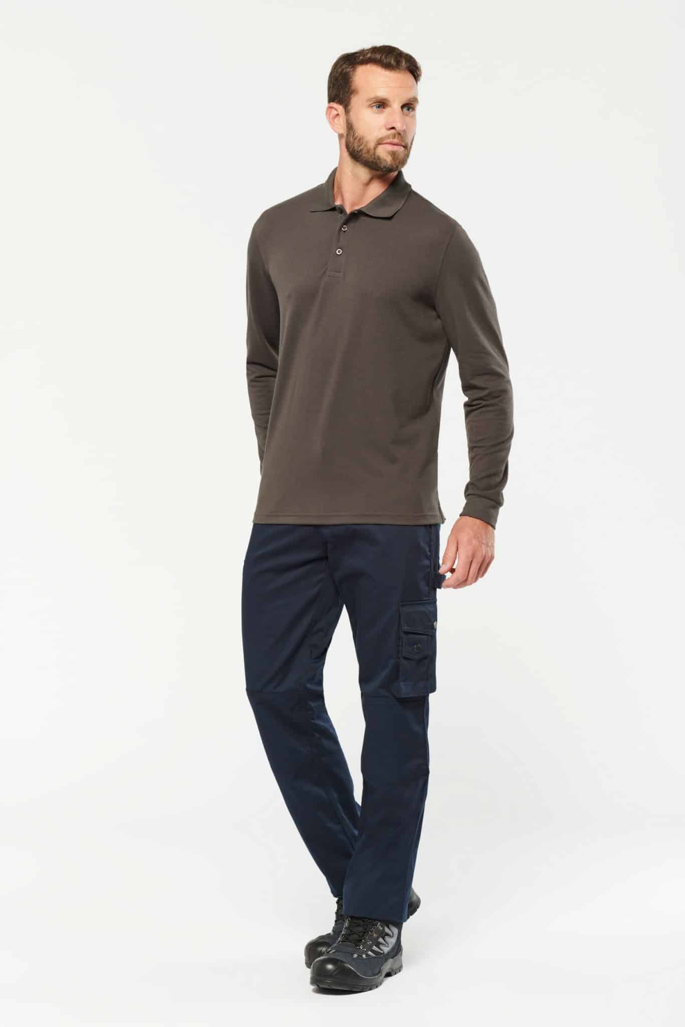 Miniature 4 pour Polo manches longues homme