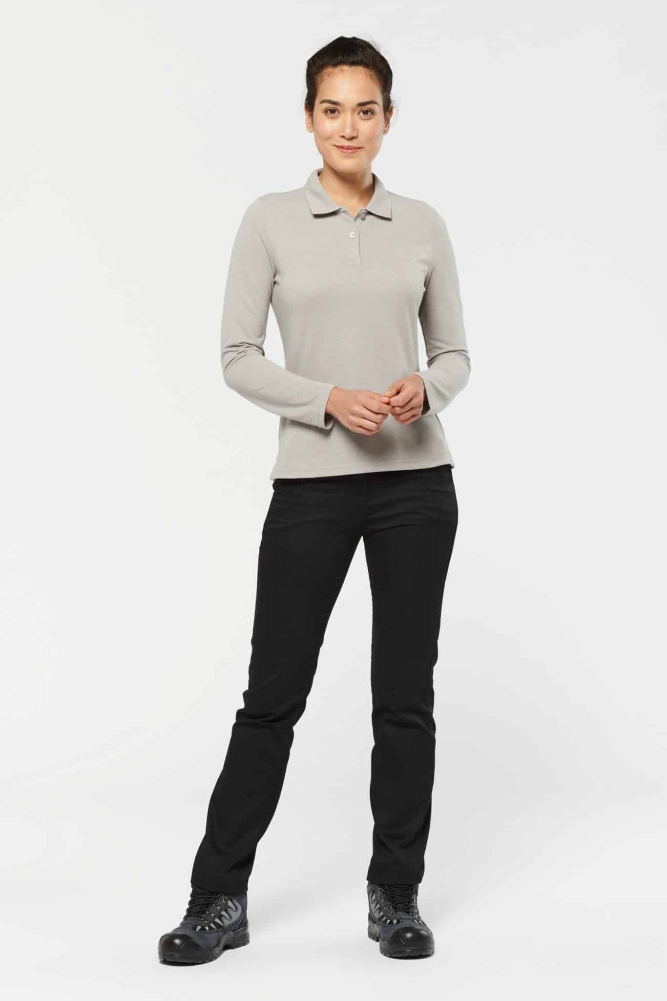 Miniature 5 pour Polo manches longues femme