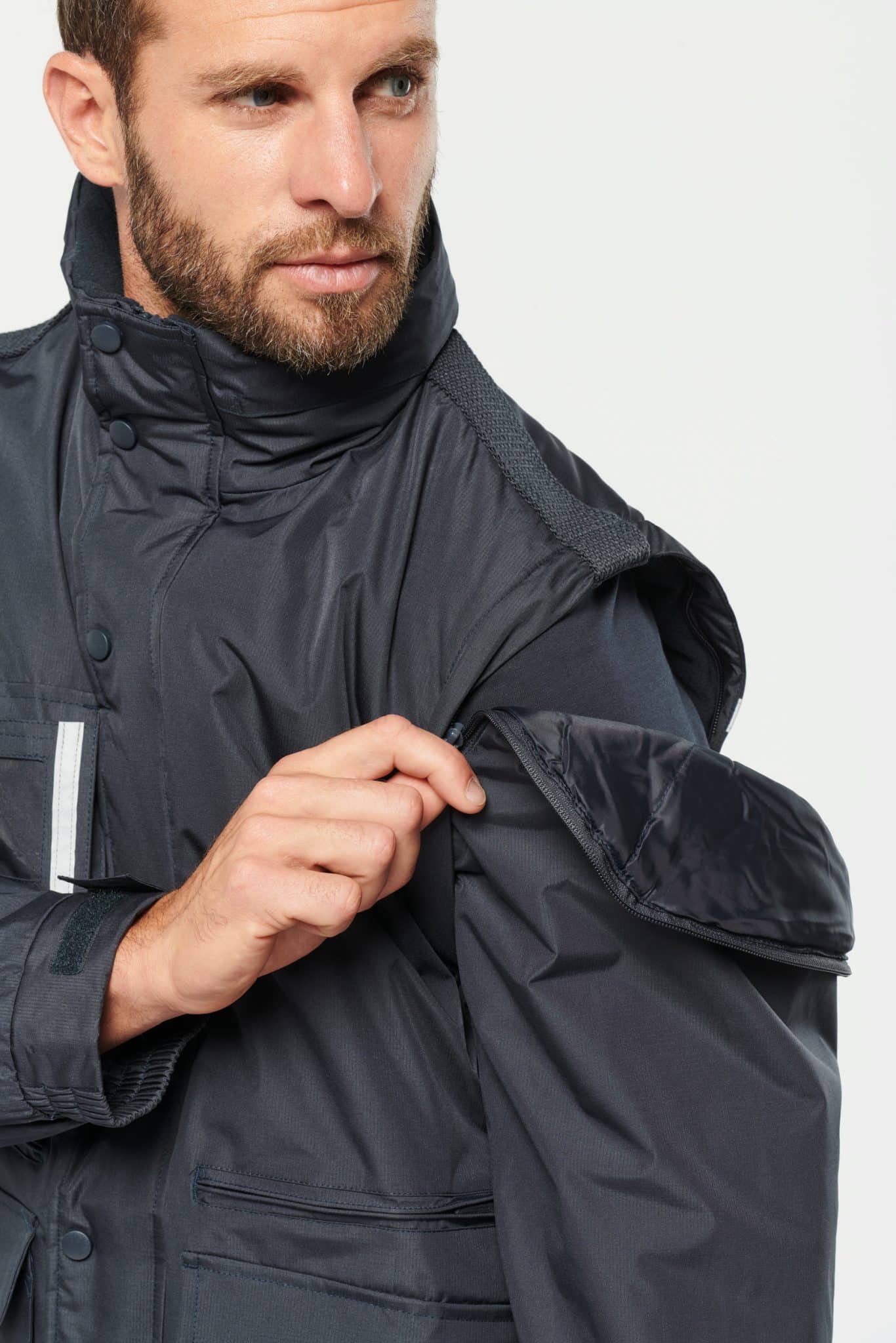 Miniature 11 pour Parka workwear manches amovibles homme