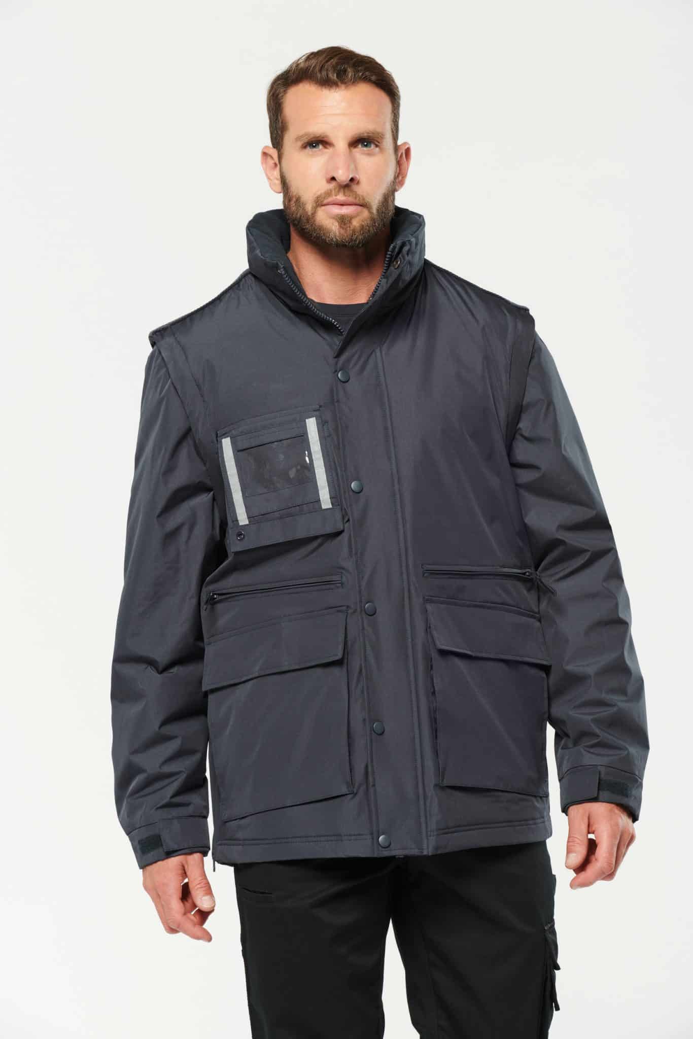Miniature 1 pour Parka workwear manches amovibles homme