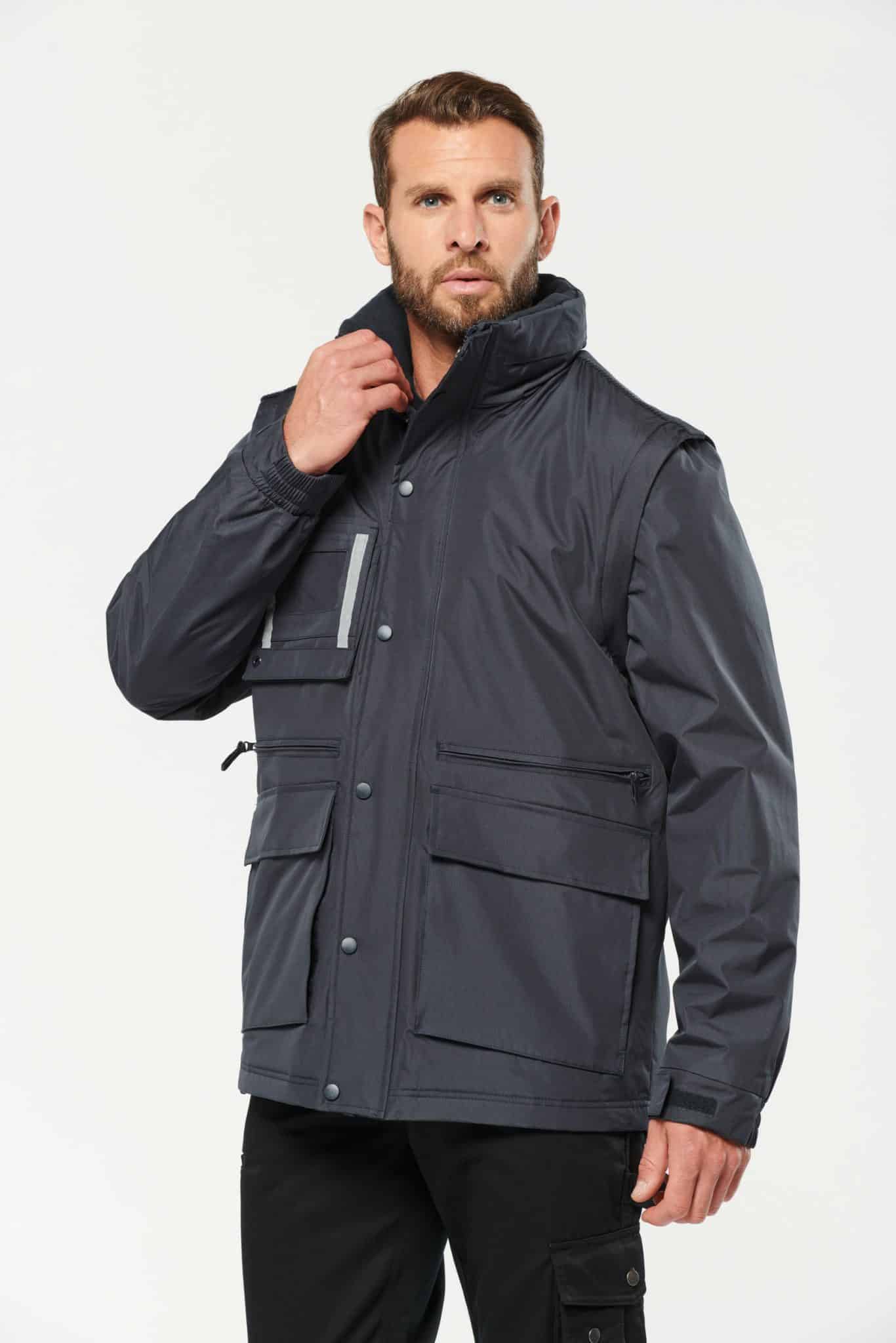 Miniature 3 pour Parka workwear manches amovibles homme