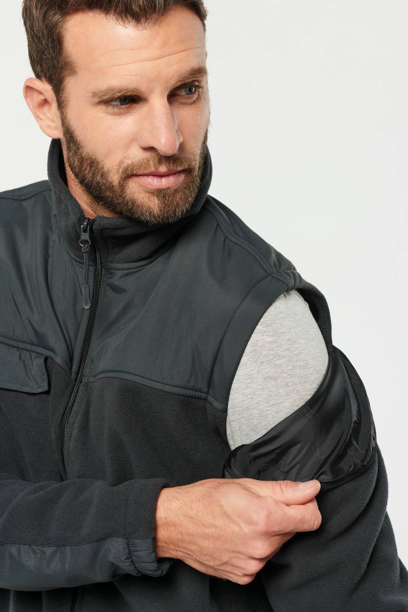 Miniature 12 pour Veste polaire manches amovibles homme