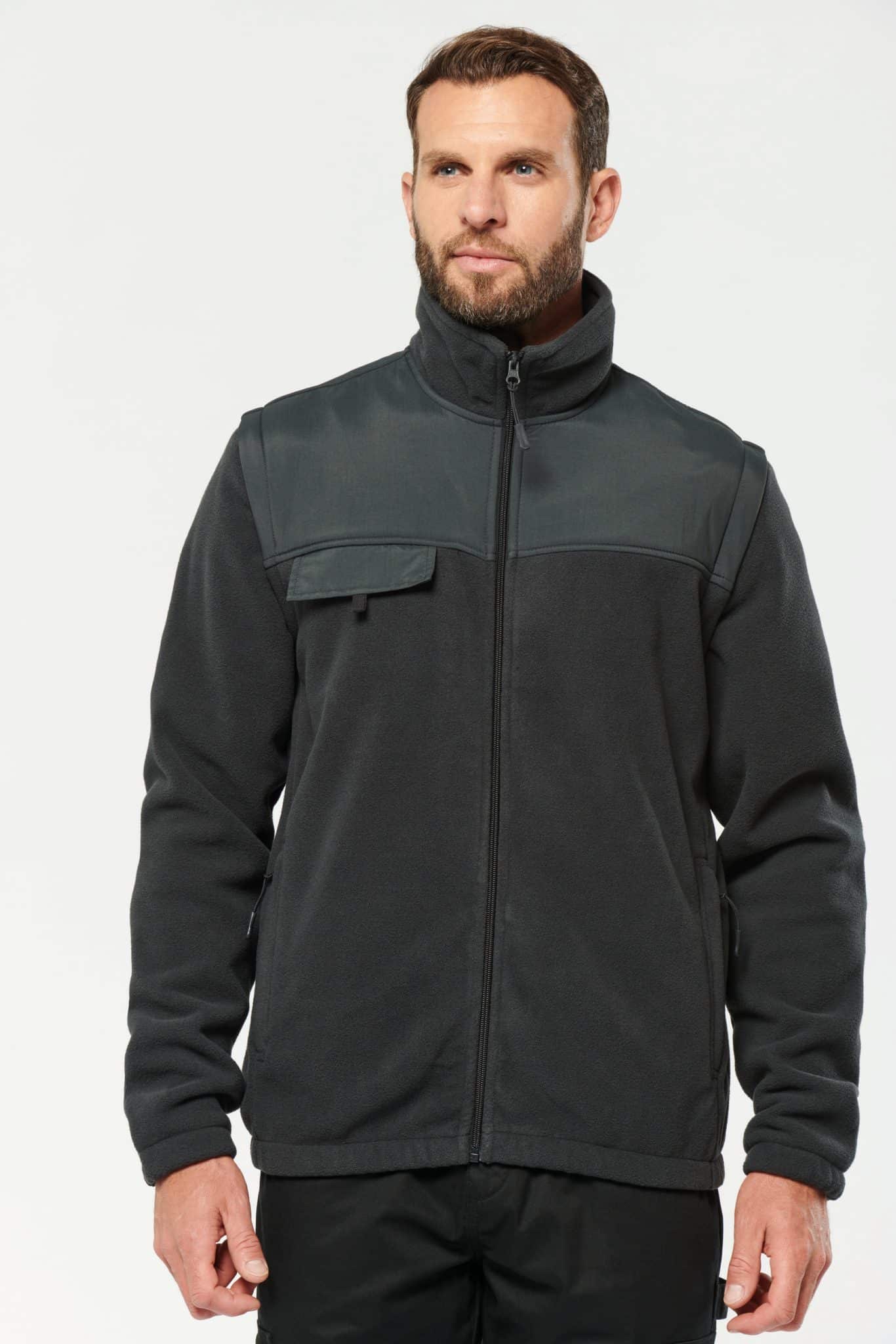 Miniature 1 pour Veste polaire manches amovibles homme
