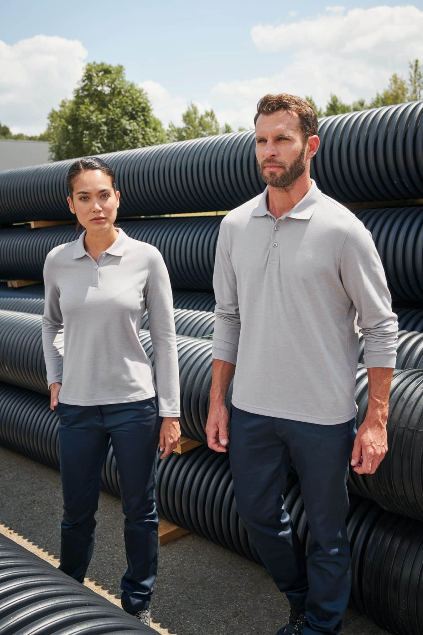Miniature 11 pour Polo manches longues femme