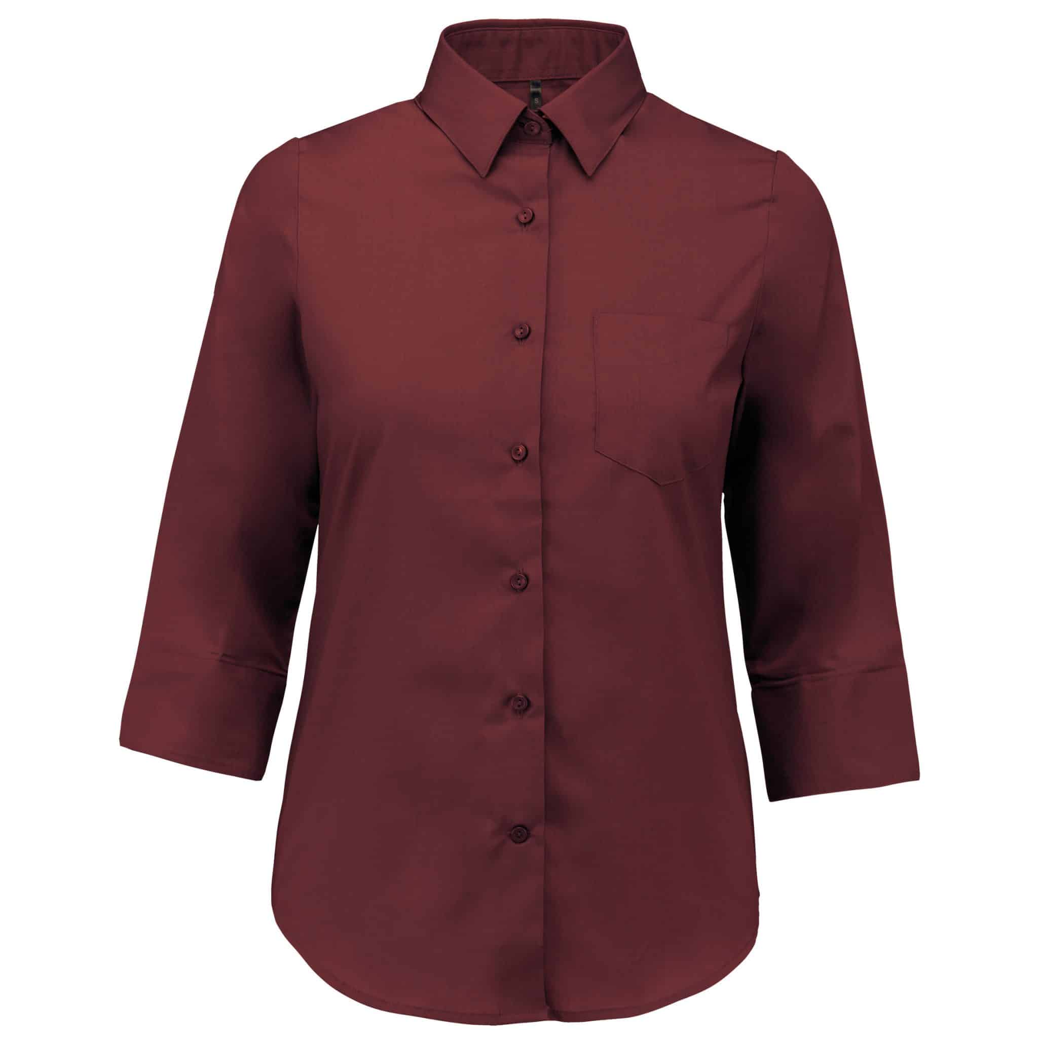 Miniature 20 pour Chemise popeline polycoton manches 3/4 entretien facile femme