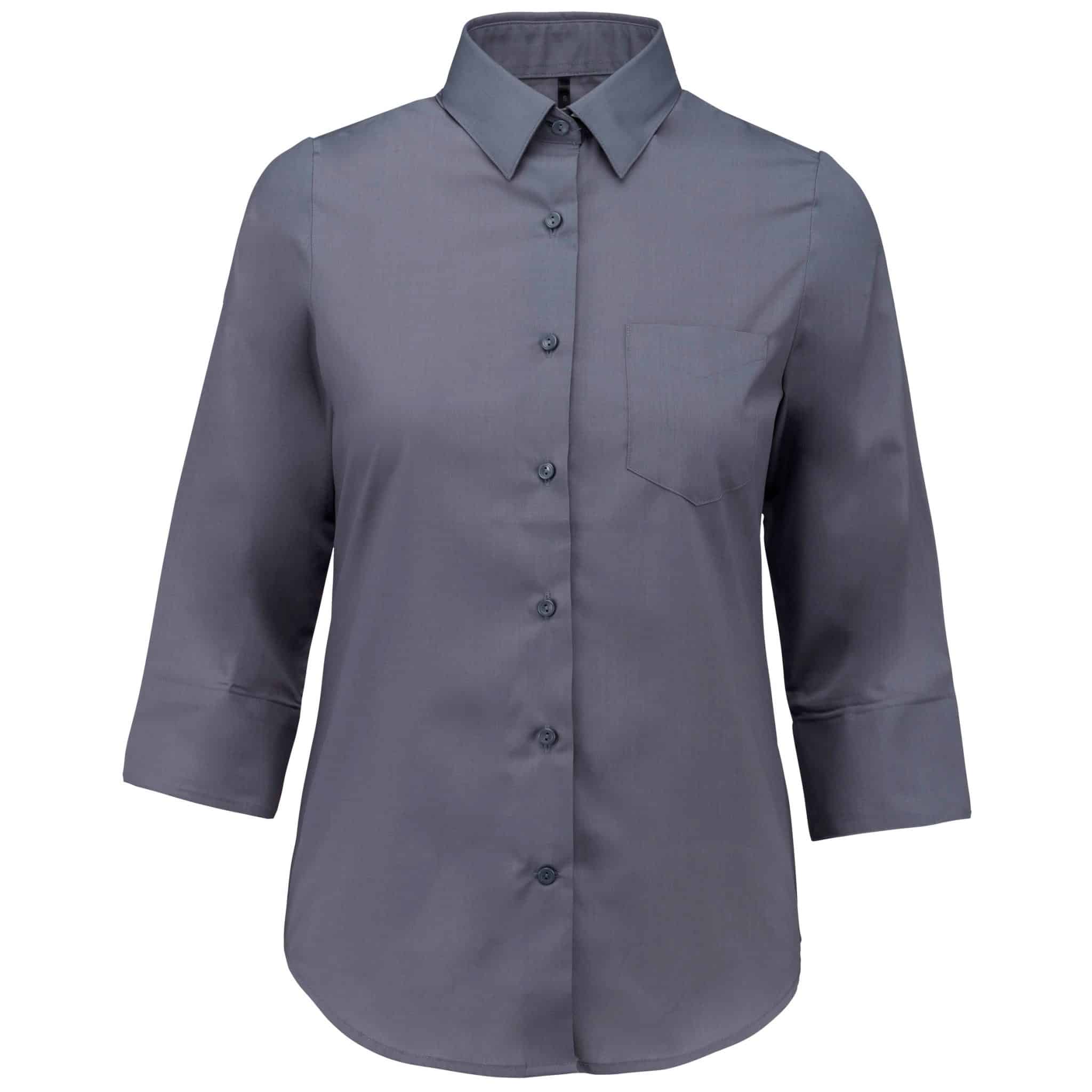 Miniature 18 pour Chemise popeline polycoton manches 3/4 entretien facile femme