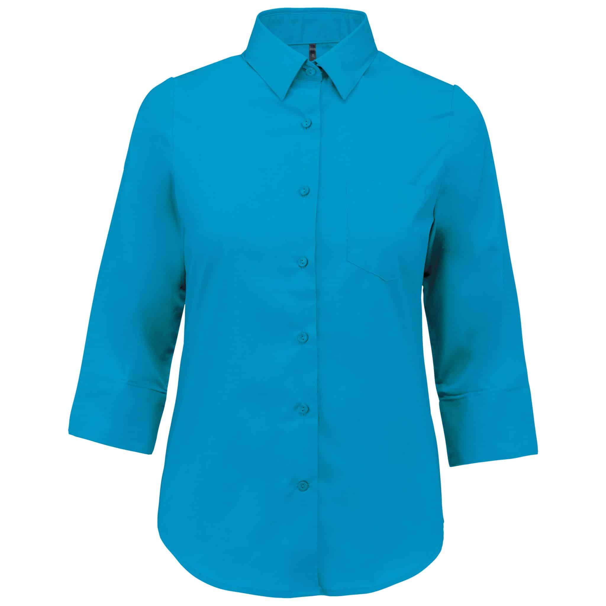 Miniature 12 pour Chemise popeline polycoton manches 3/4 entretien facile femme